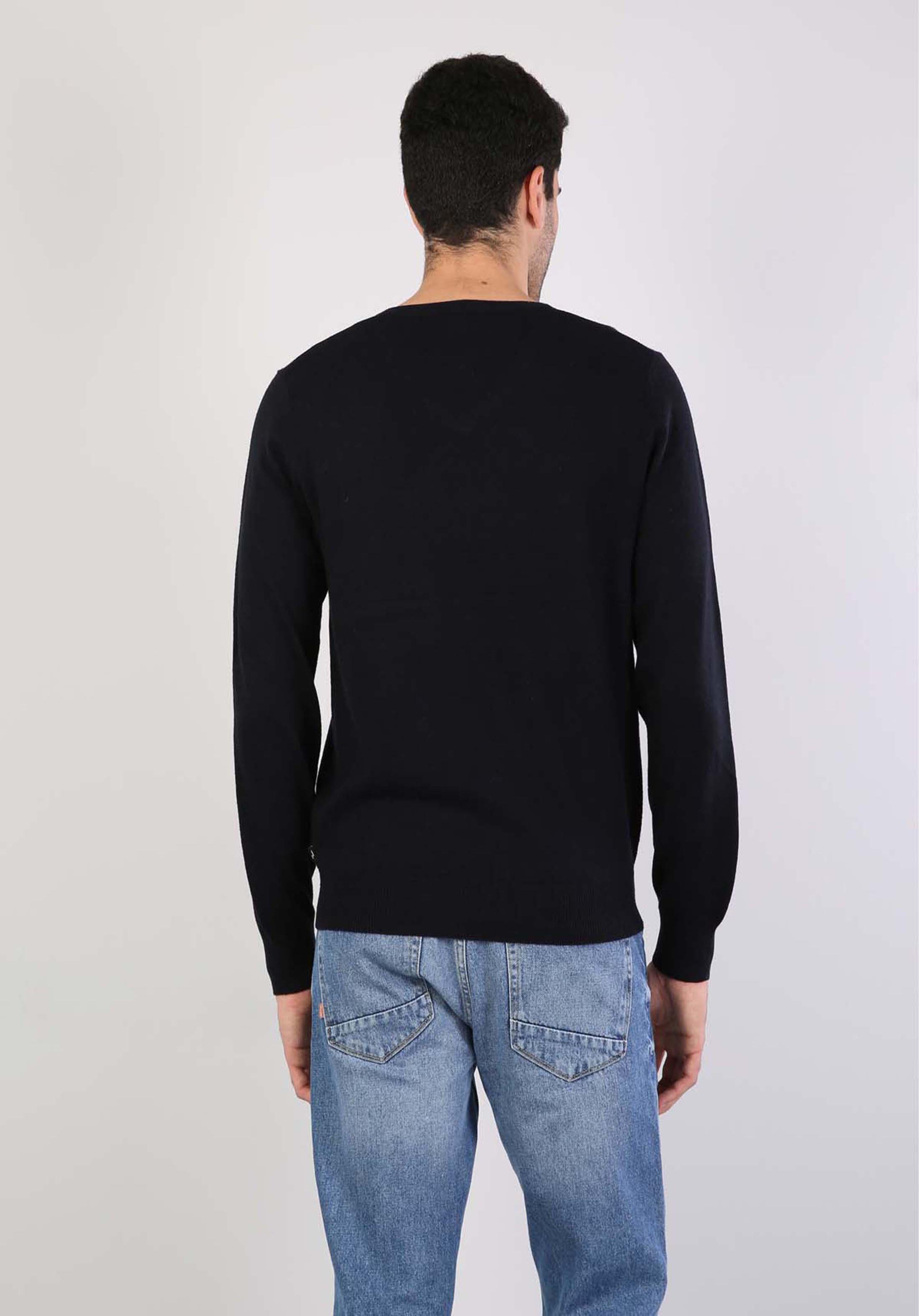 Regular Fit Yuvarlak Yaka  Erkek Lacivert Kazak Cl1023230