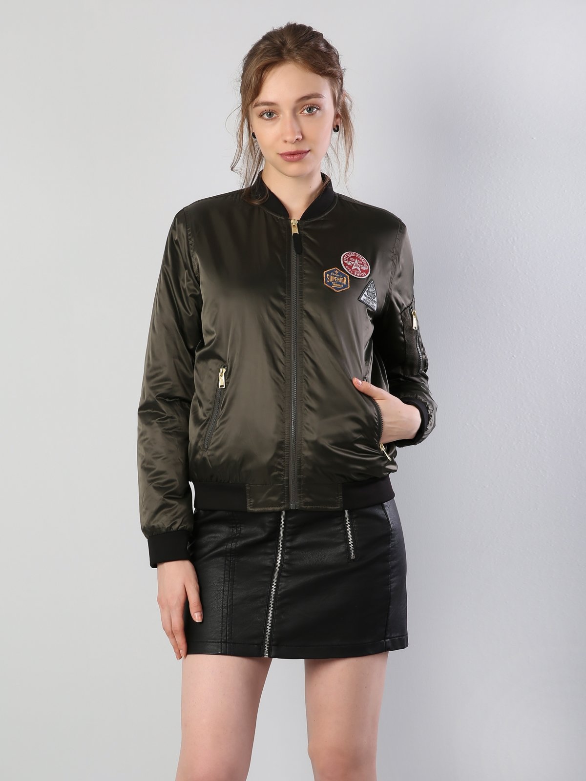  Regular Fit  Kadın Haki Mont