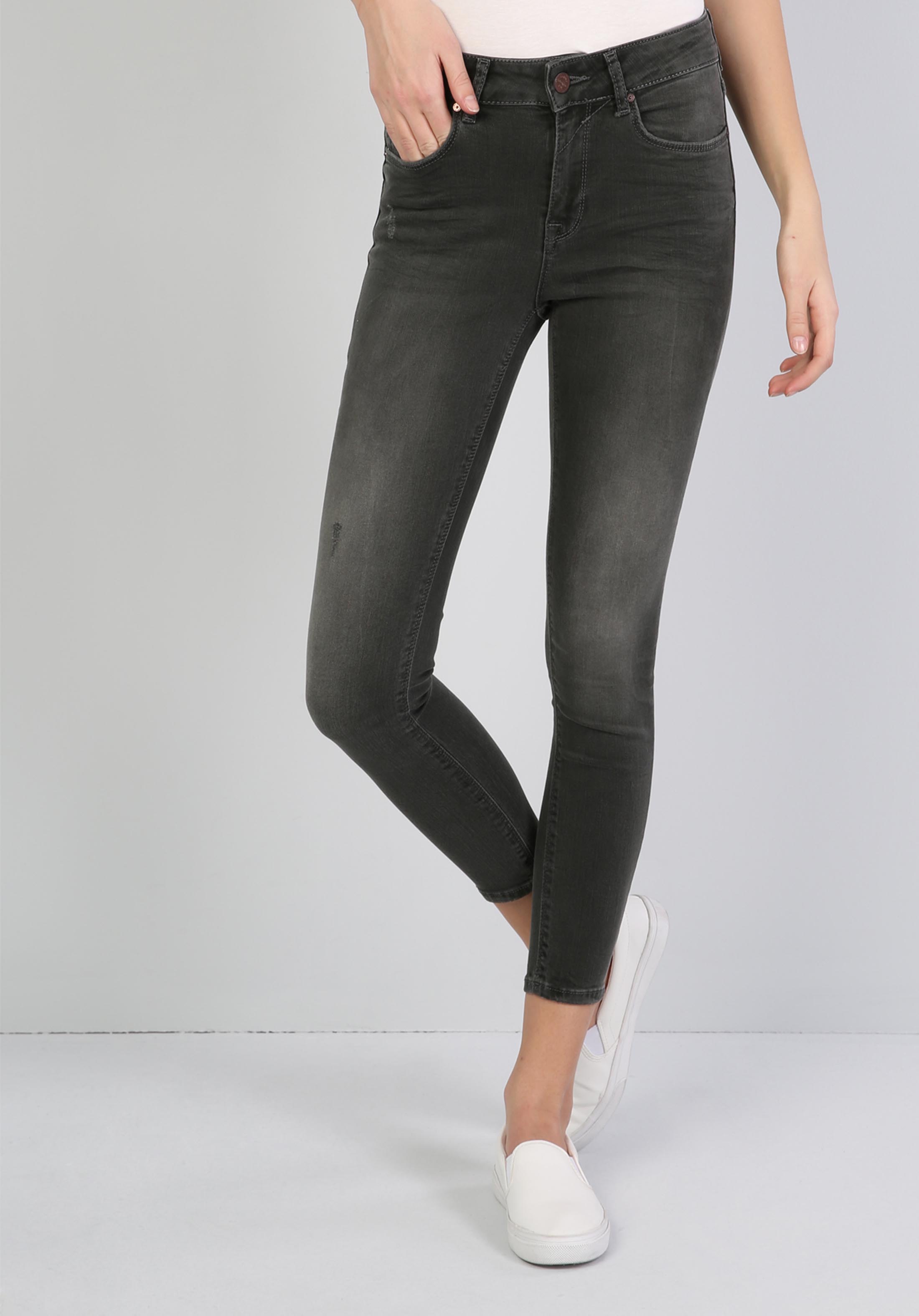 Colins 759 Lara Super Slim Fit Gri Kadın Jean Pantolon. 1