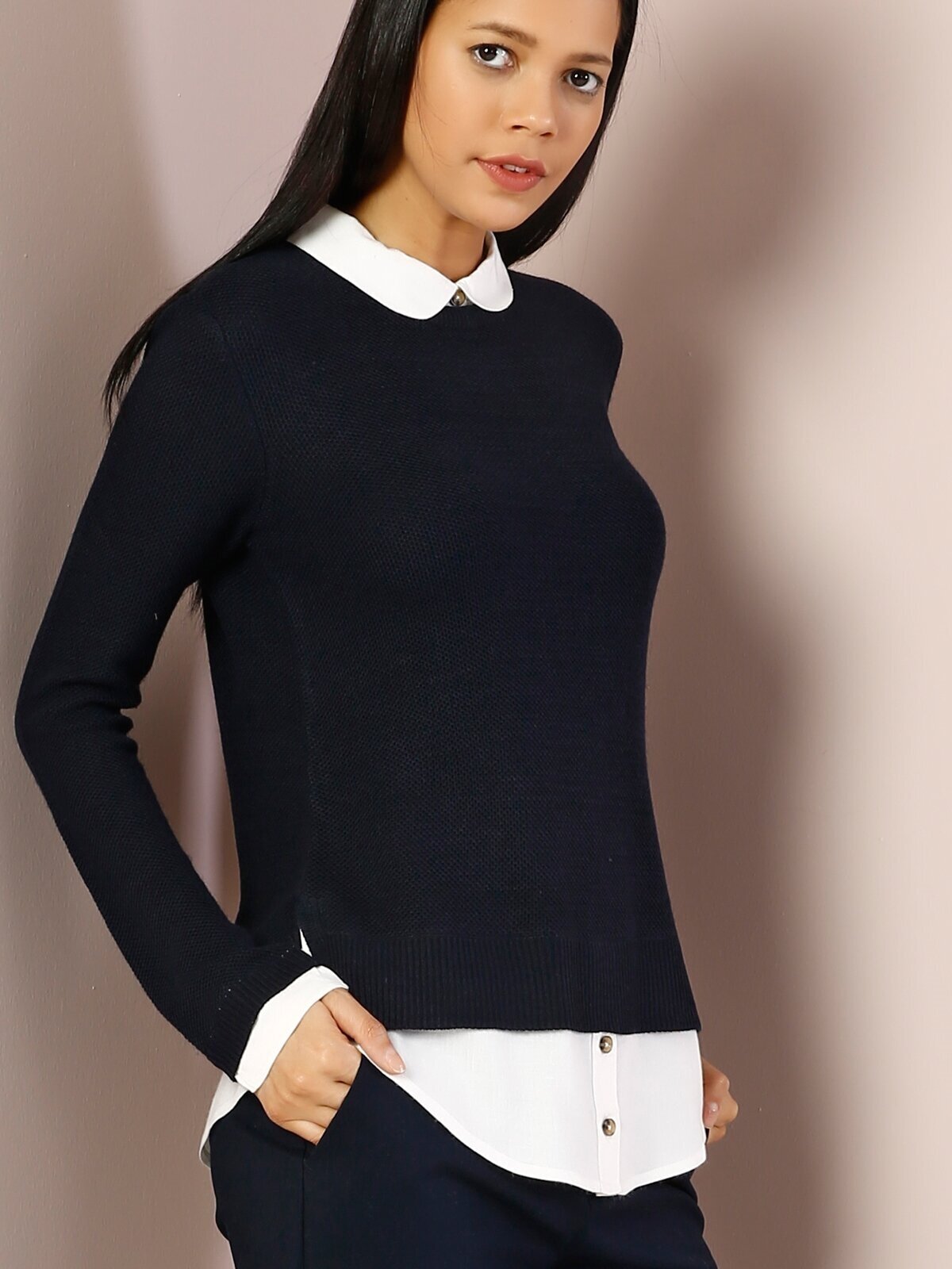Colins Navy Woman Sweaters. 2