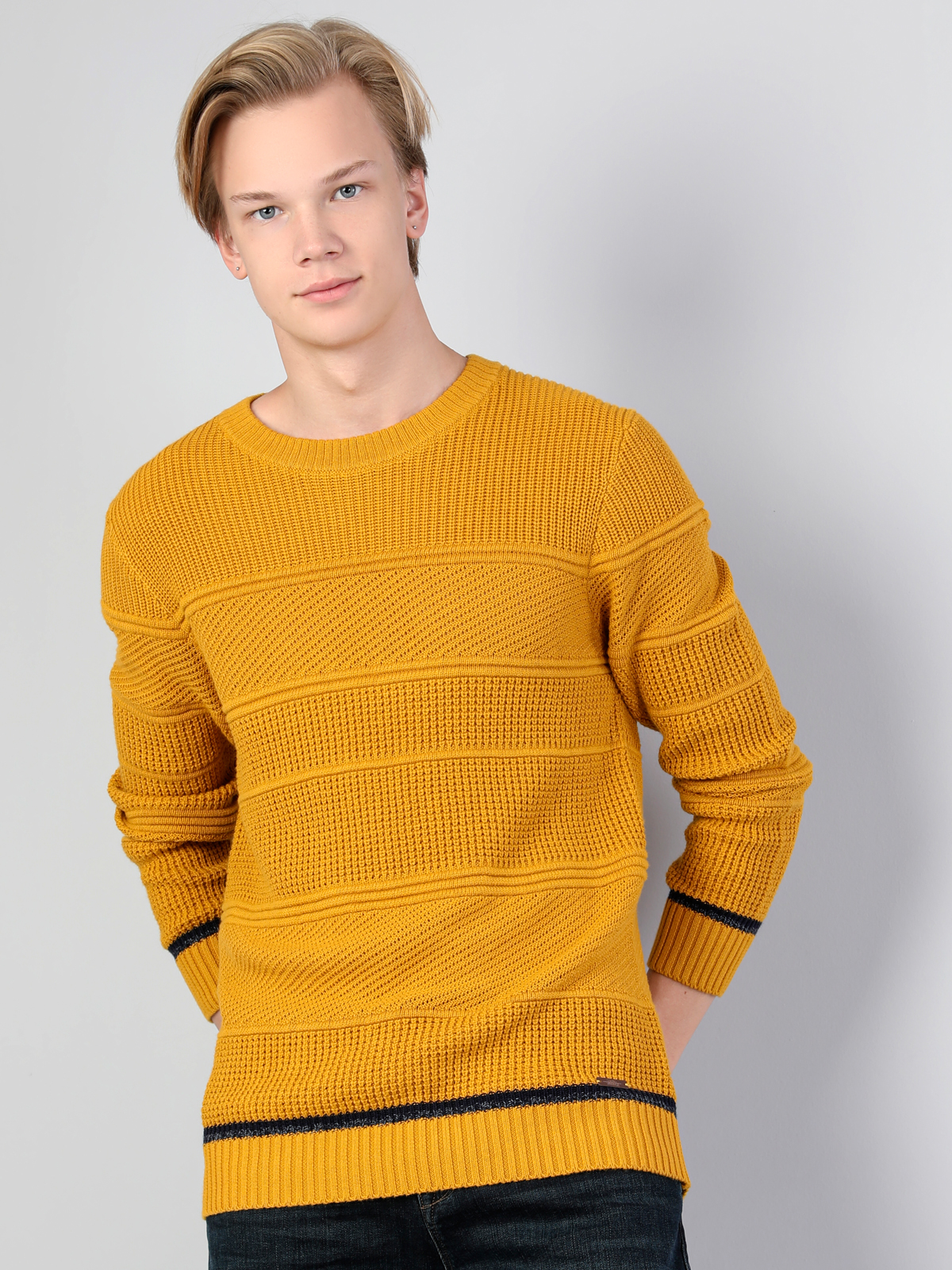 Colins Yellow Men Sweaters. 1