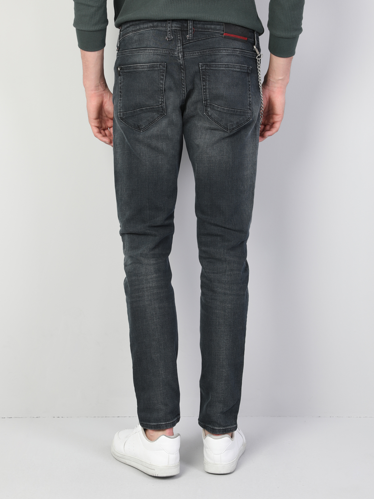 041 Danny Düşük Bel Dar Paça Slim Fit Koyu Mavi Erkek Jean Pantolon