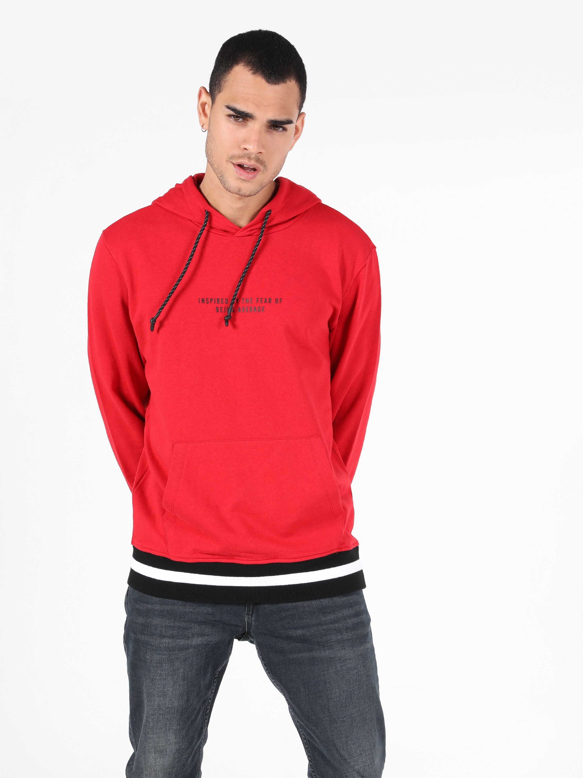 Colins Regular Fit Erkek Kırmızı Sweatshirt. 2