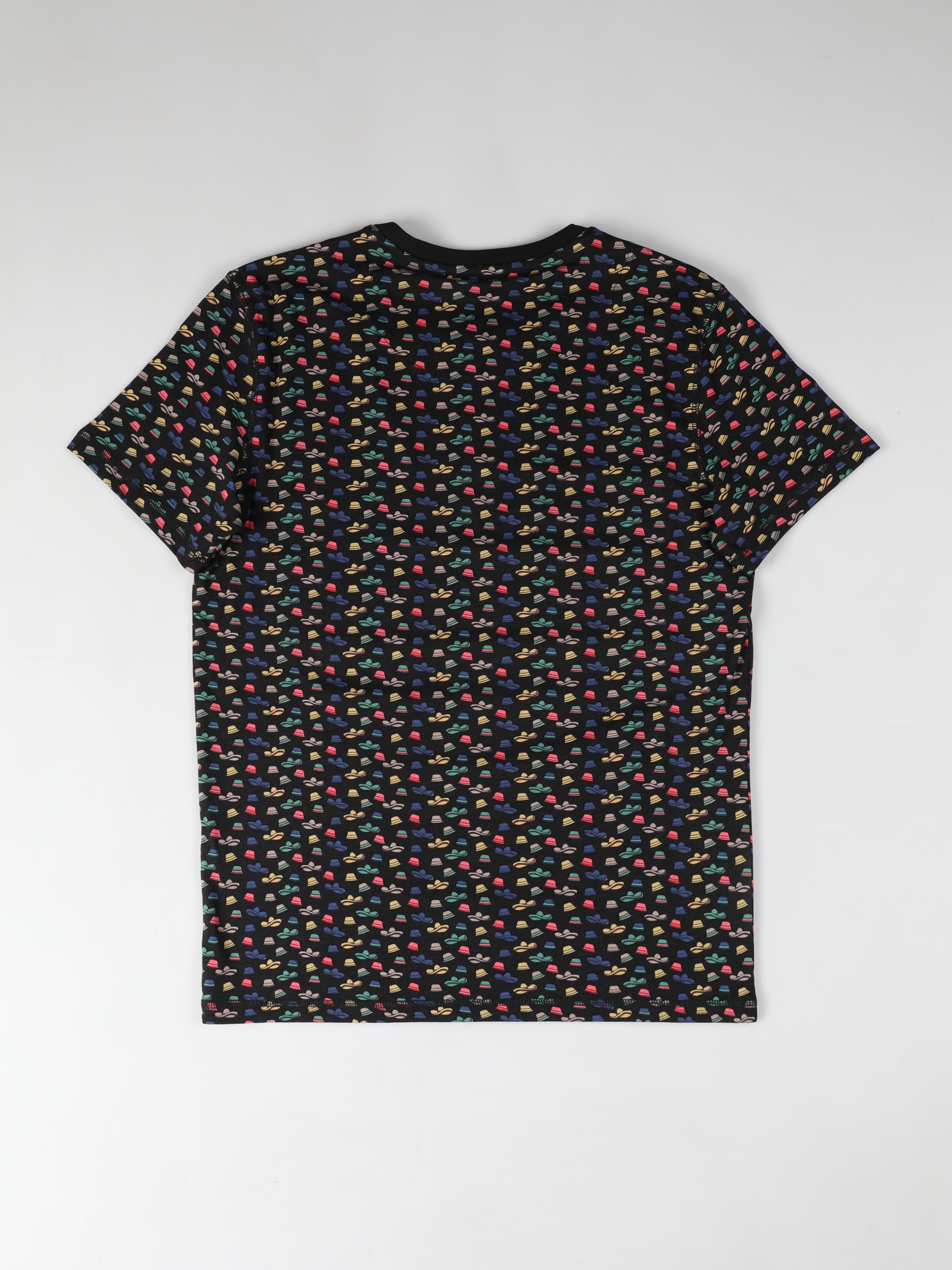 Regular Fit Yuvarlak Yaka  Erkek Siyah Kısa Kol Tişört Cl1051187