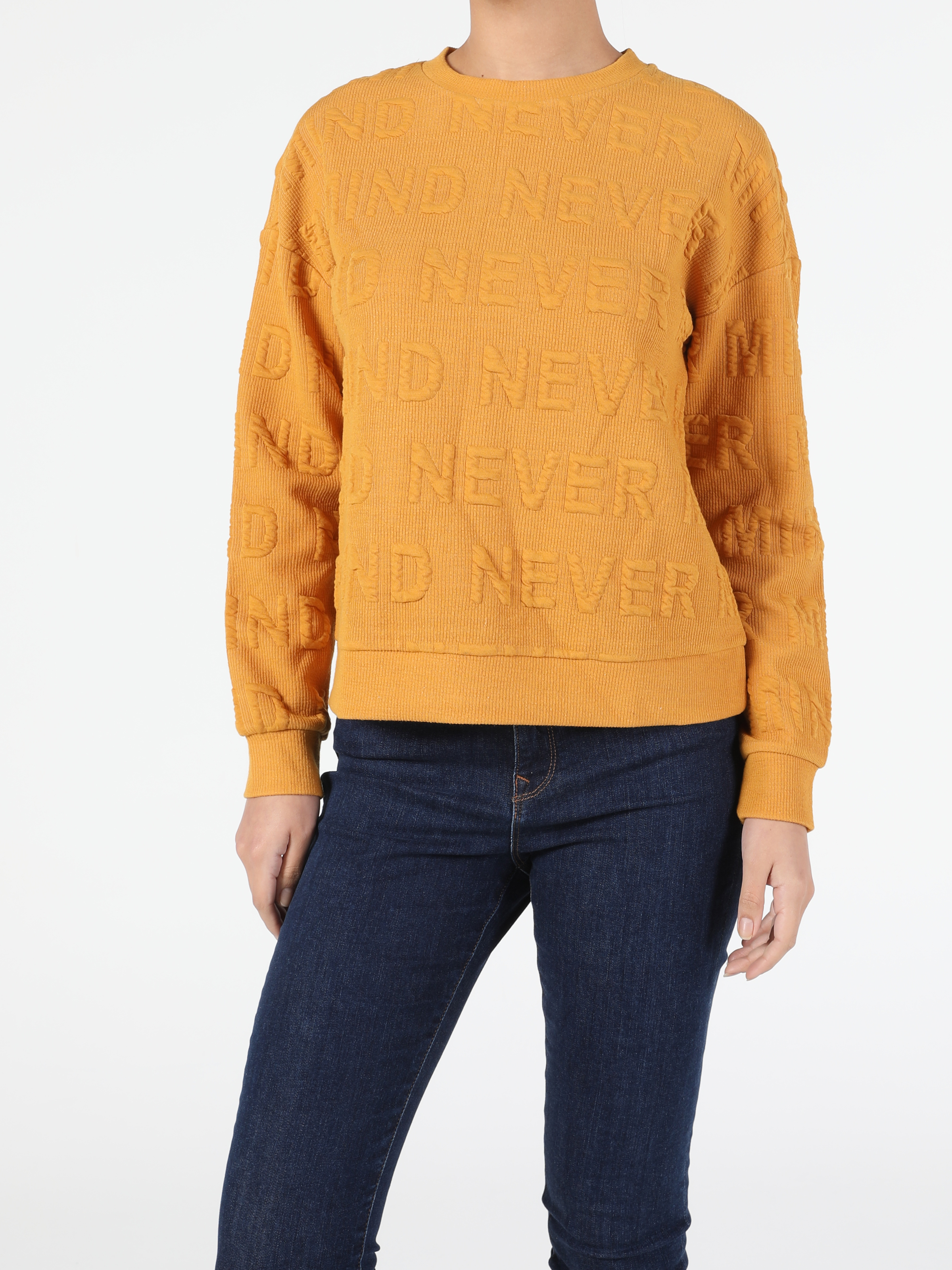 Colins  Regular Fit Kadın Sarı Sweatshirt. 1