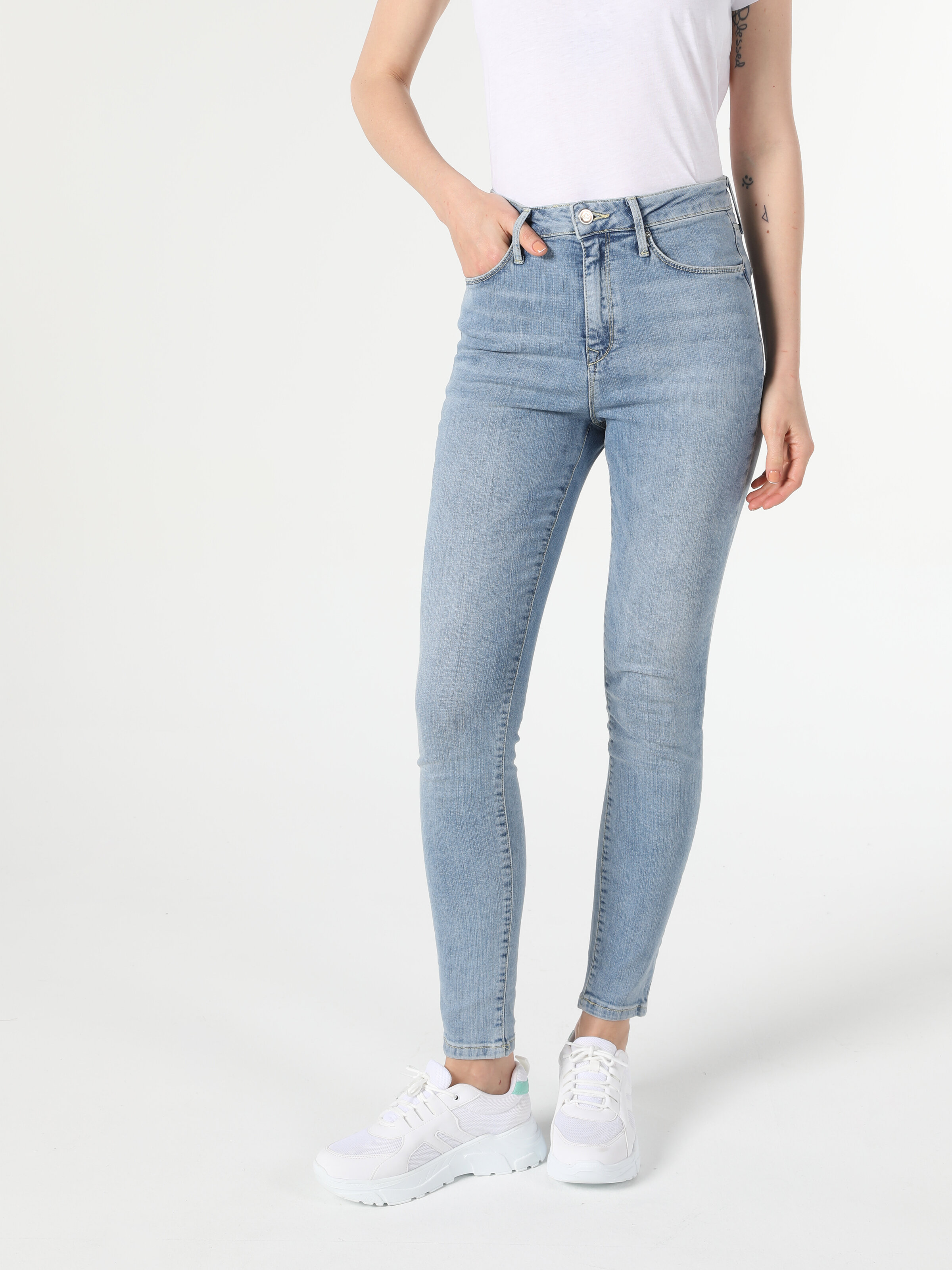 Colins 760 Dıana Yüksek Bel Dar Paça Super Slim Fit Jean Kadın Jean Pantolon. 1