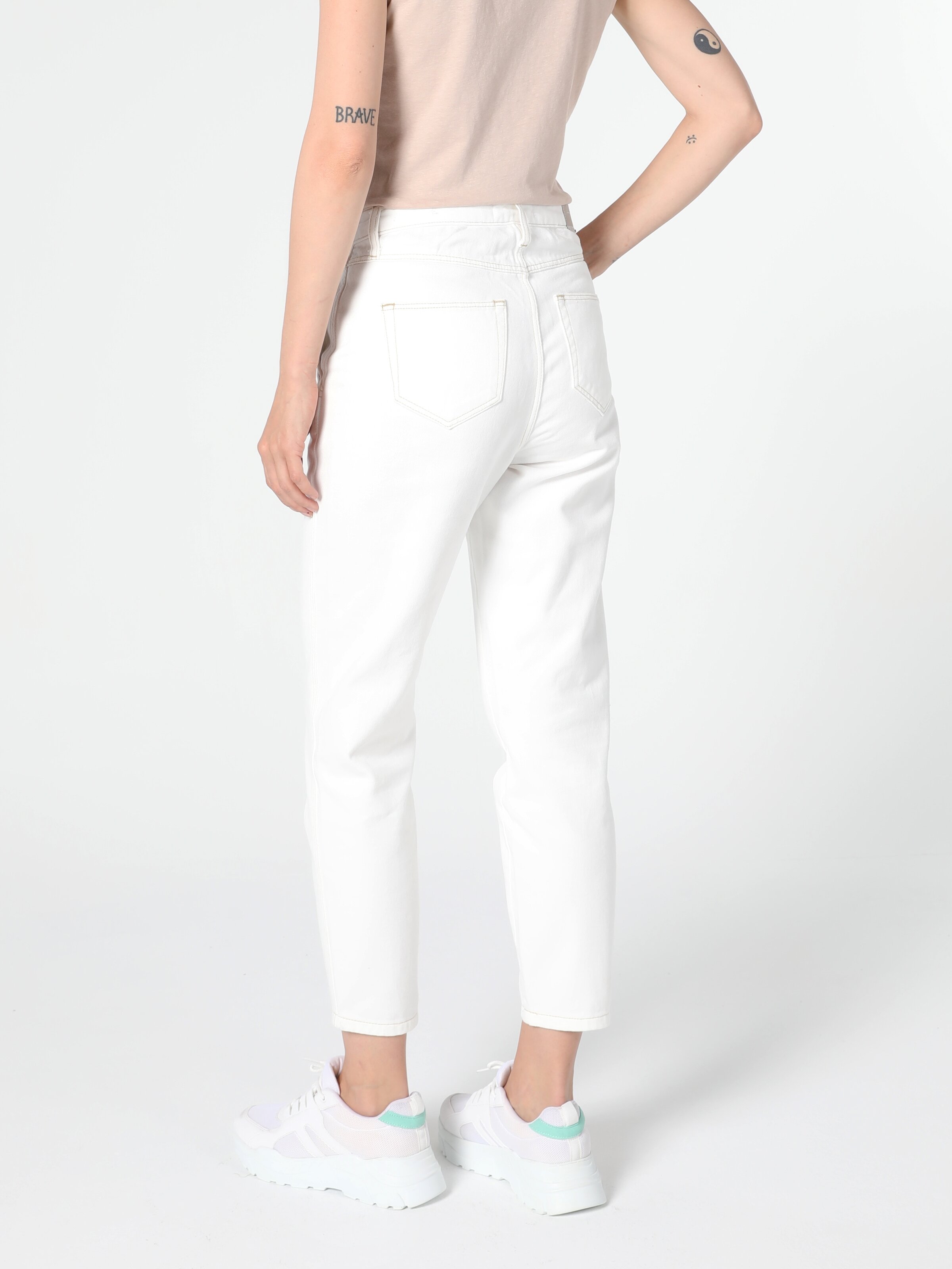 896 Maria Yüksek Bel Daralan Paça Mom Fit Kadın Jean Pantolon Cl1055544