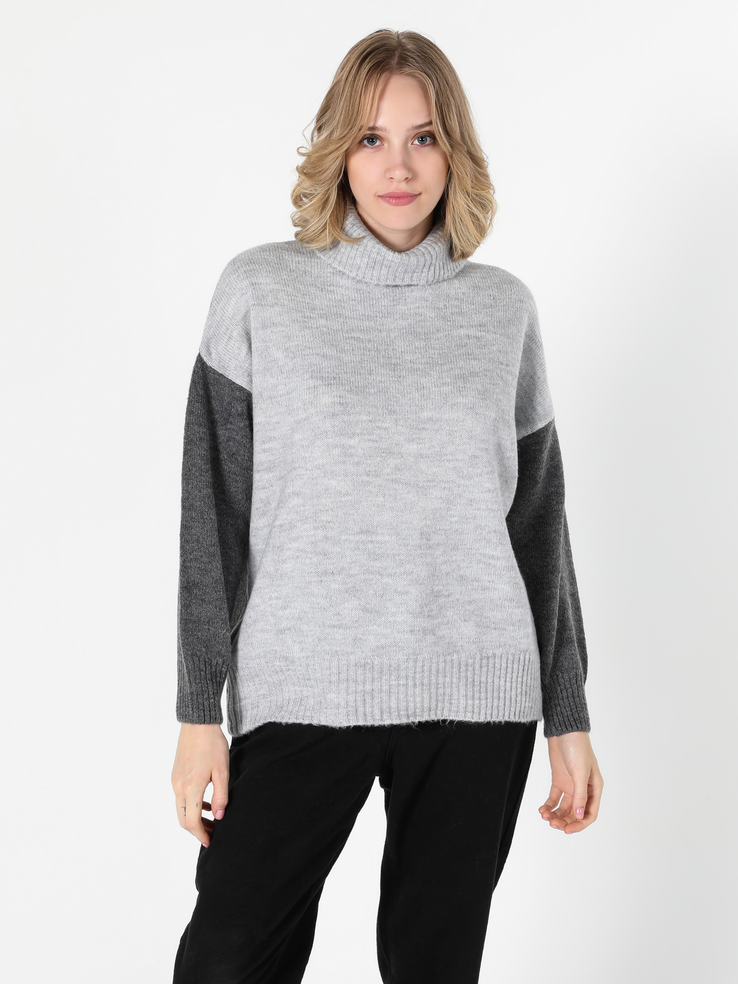 Comfort Fit Bisiklet Yaka Kadın Kazak
