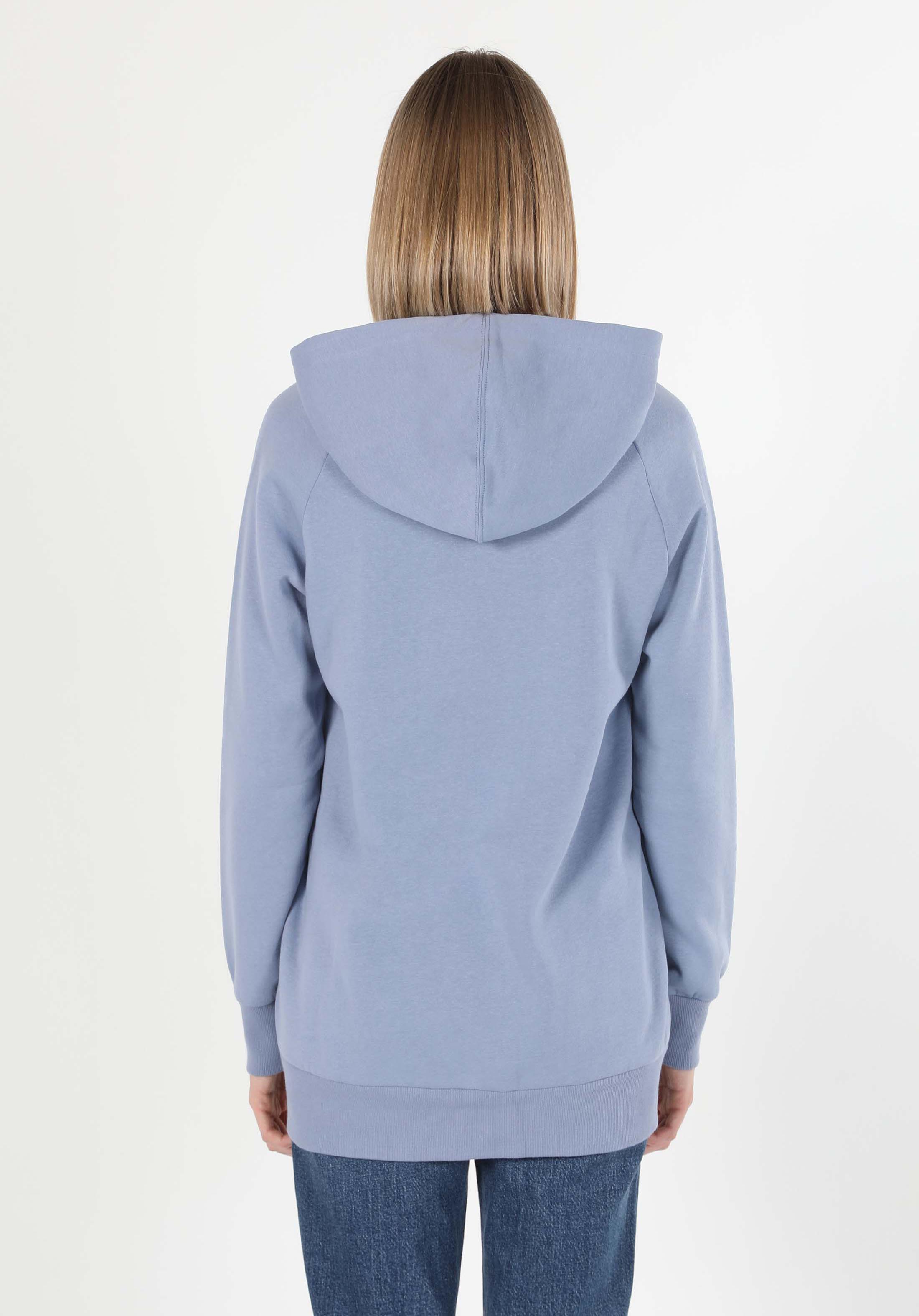 Regular Fit Kapüşonlu Düz Kadın Mor Sweatshirt