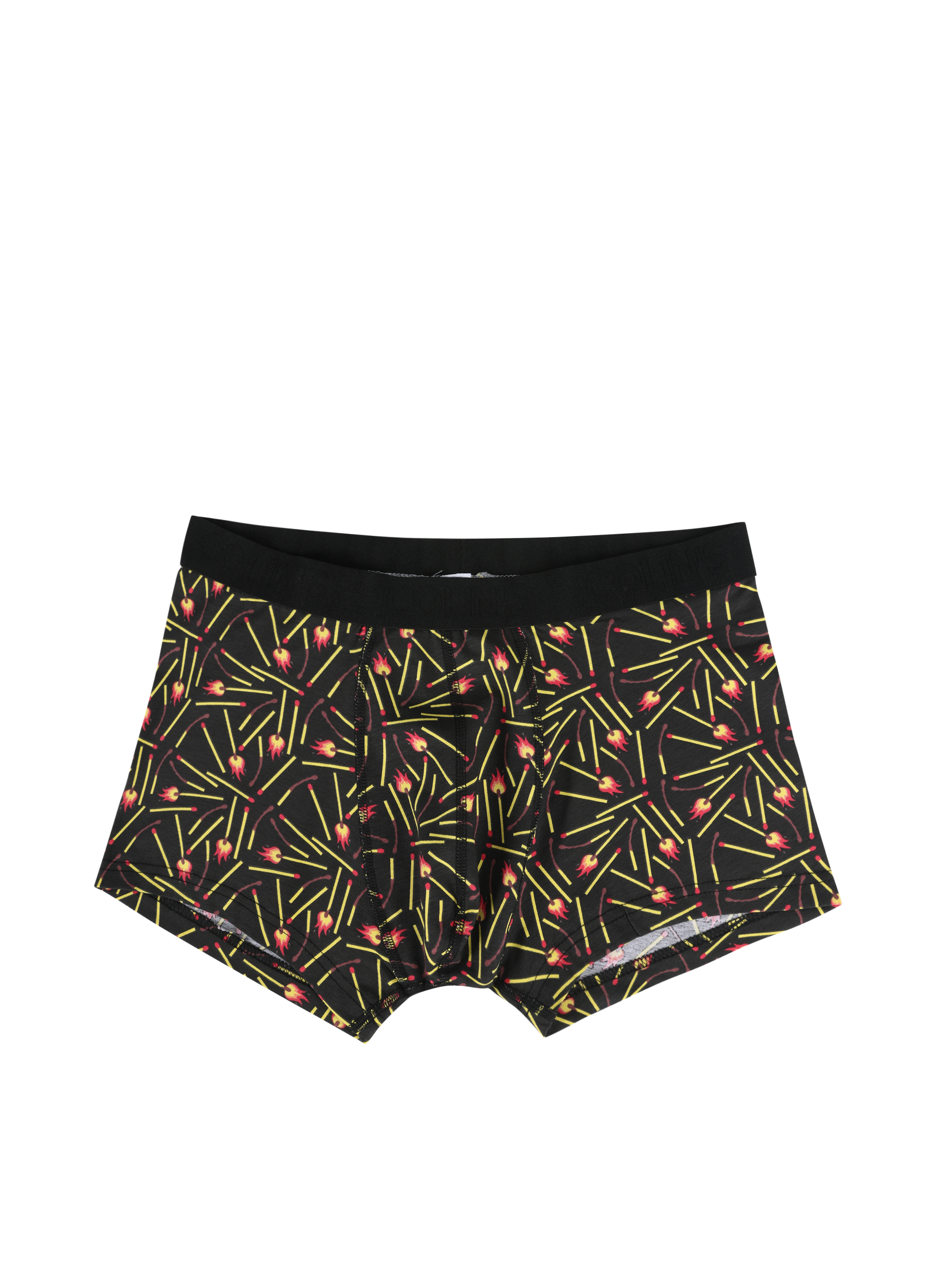 Modern Fit Baskılı Erkek Siyah Boxer
