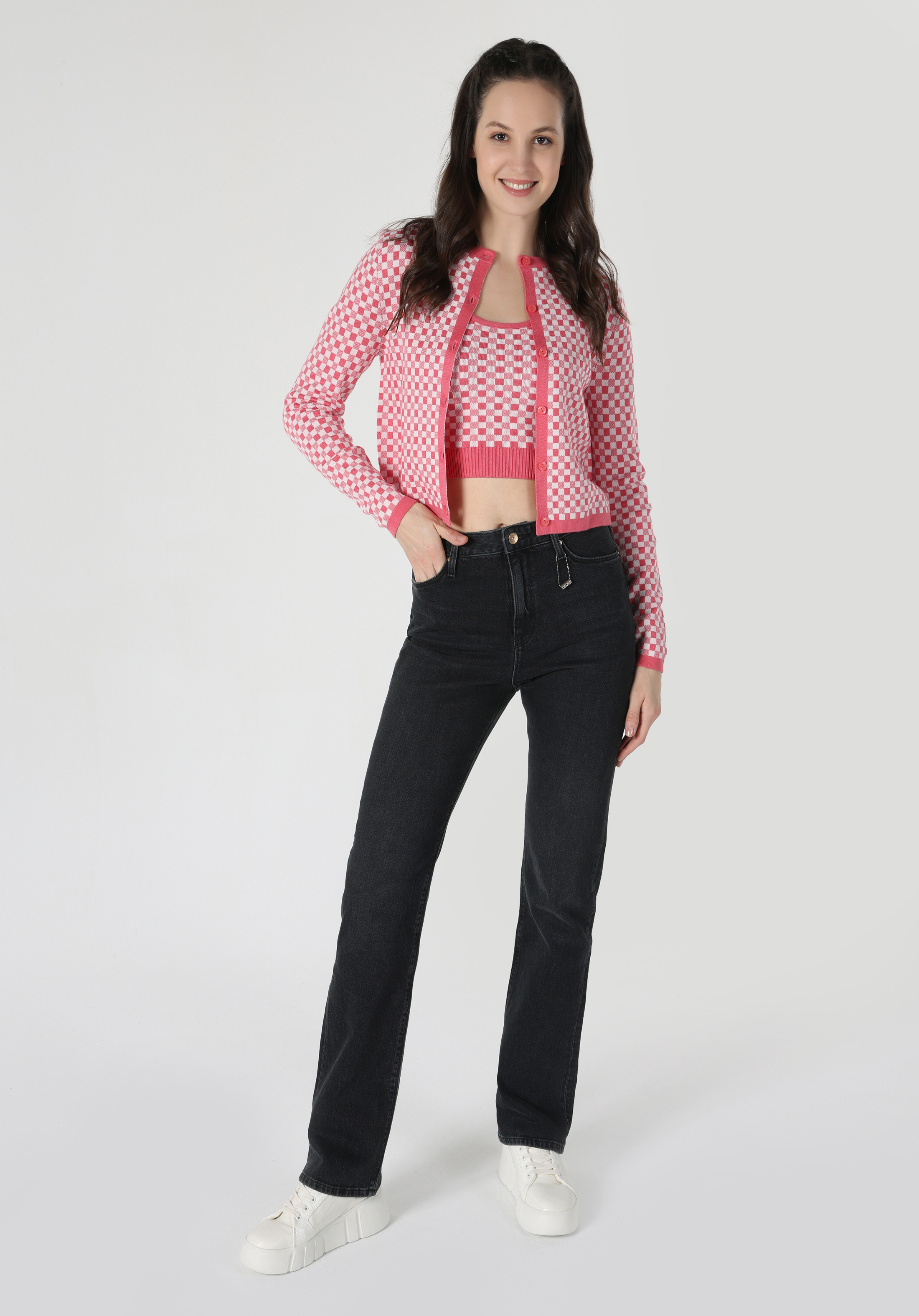 Slim Fit   Kadın Pembe Hırka Cl1062830