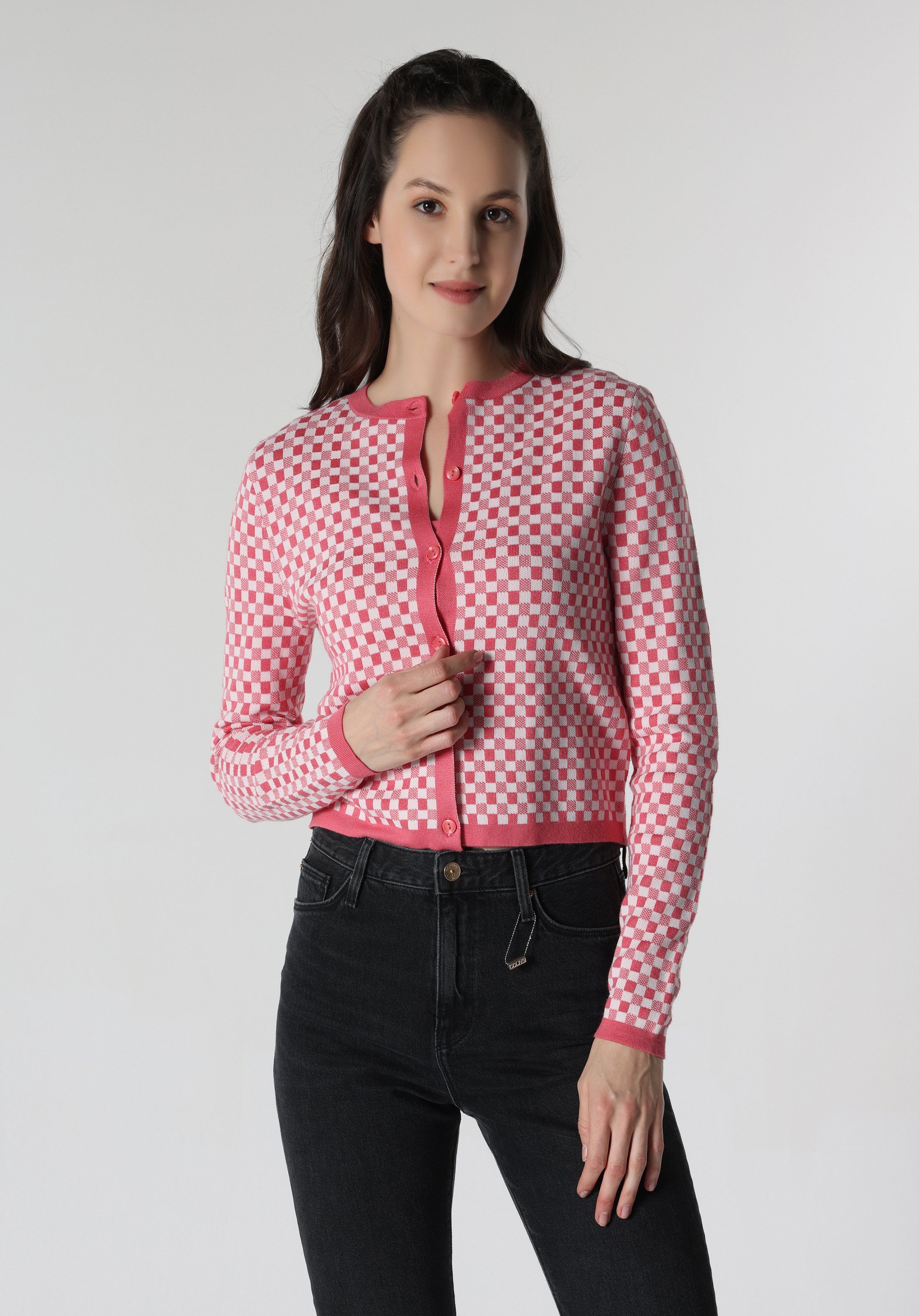 Slim Fit   Kadın Pembe Hırka Cl1062830