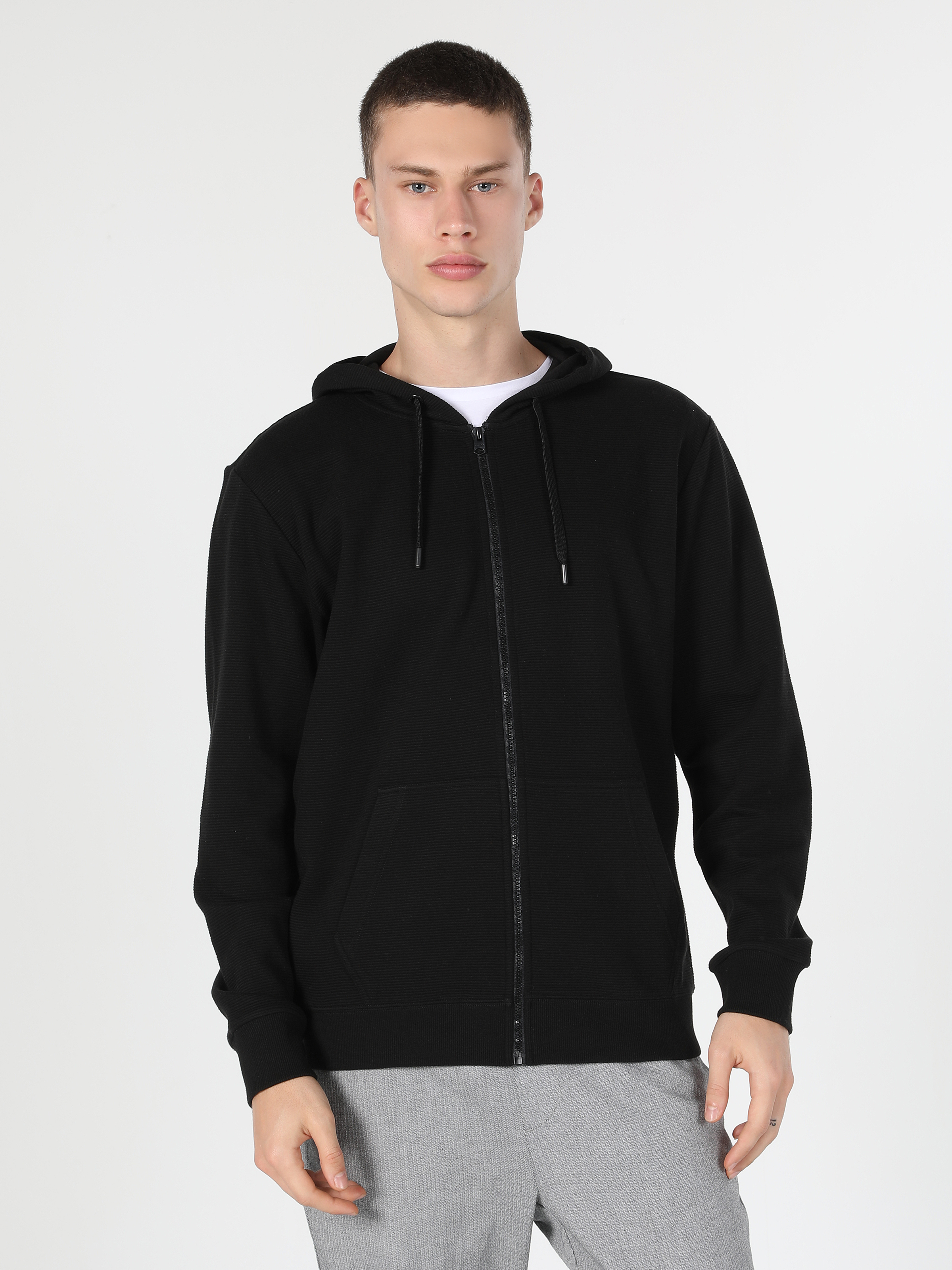 Regular Fit   Erkek Siyah Sweatshirt Cl1045425