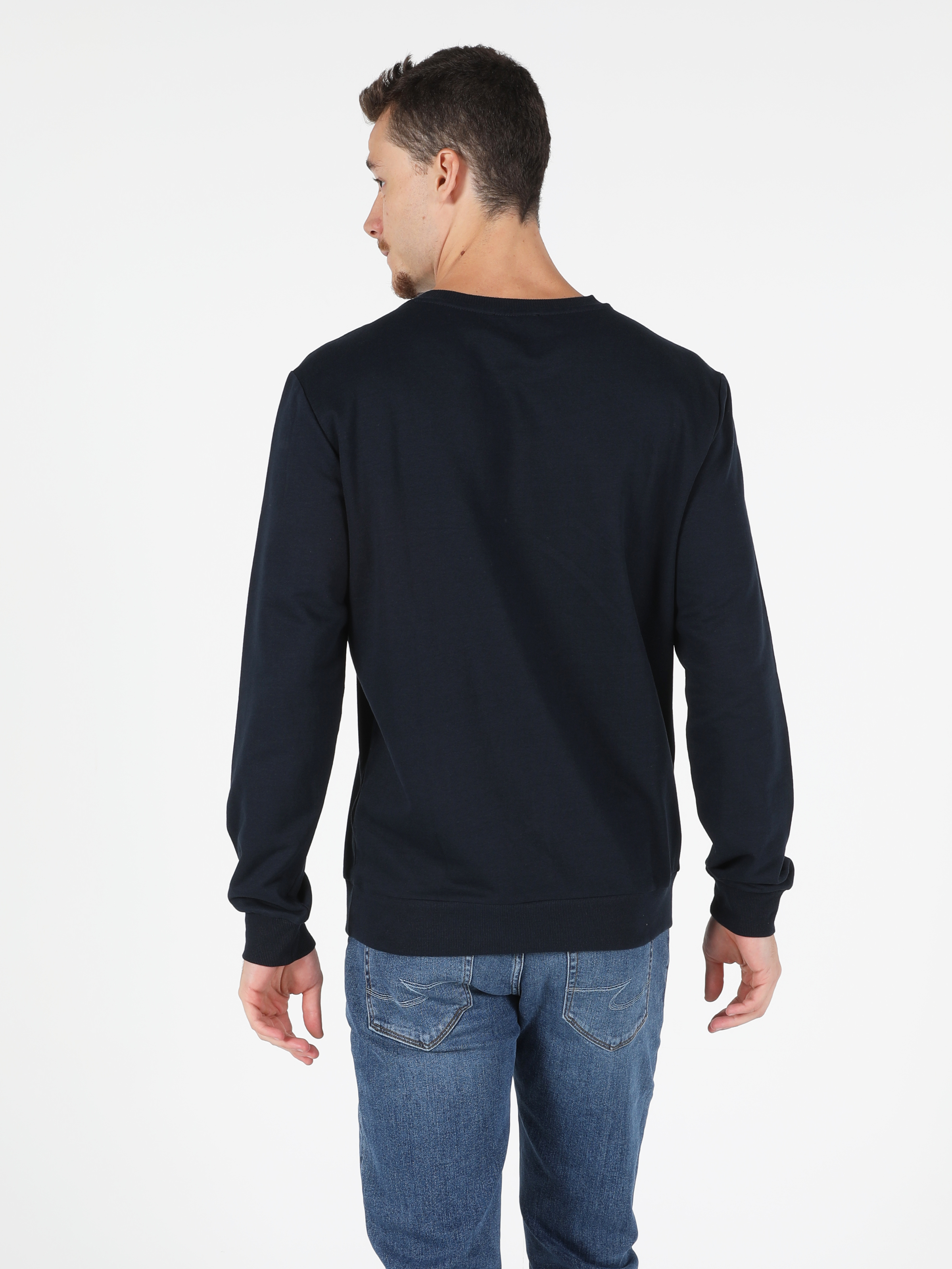 Regular Fit   Erkek Lacivert Sweatshirt