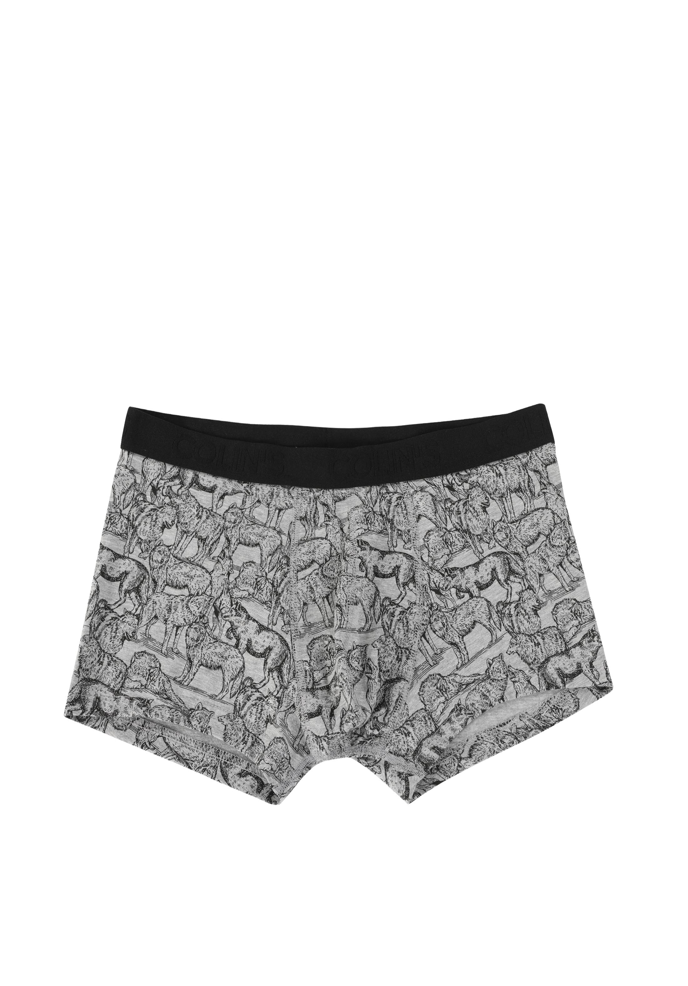 Modern Fit Baskılı Erkek Gri Boxer
