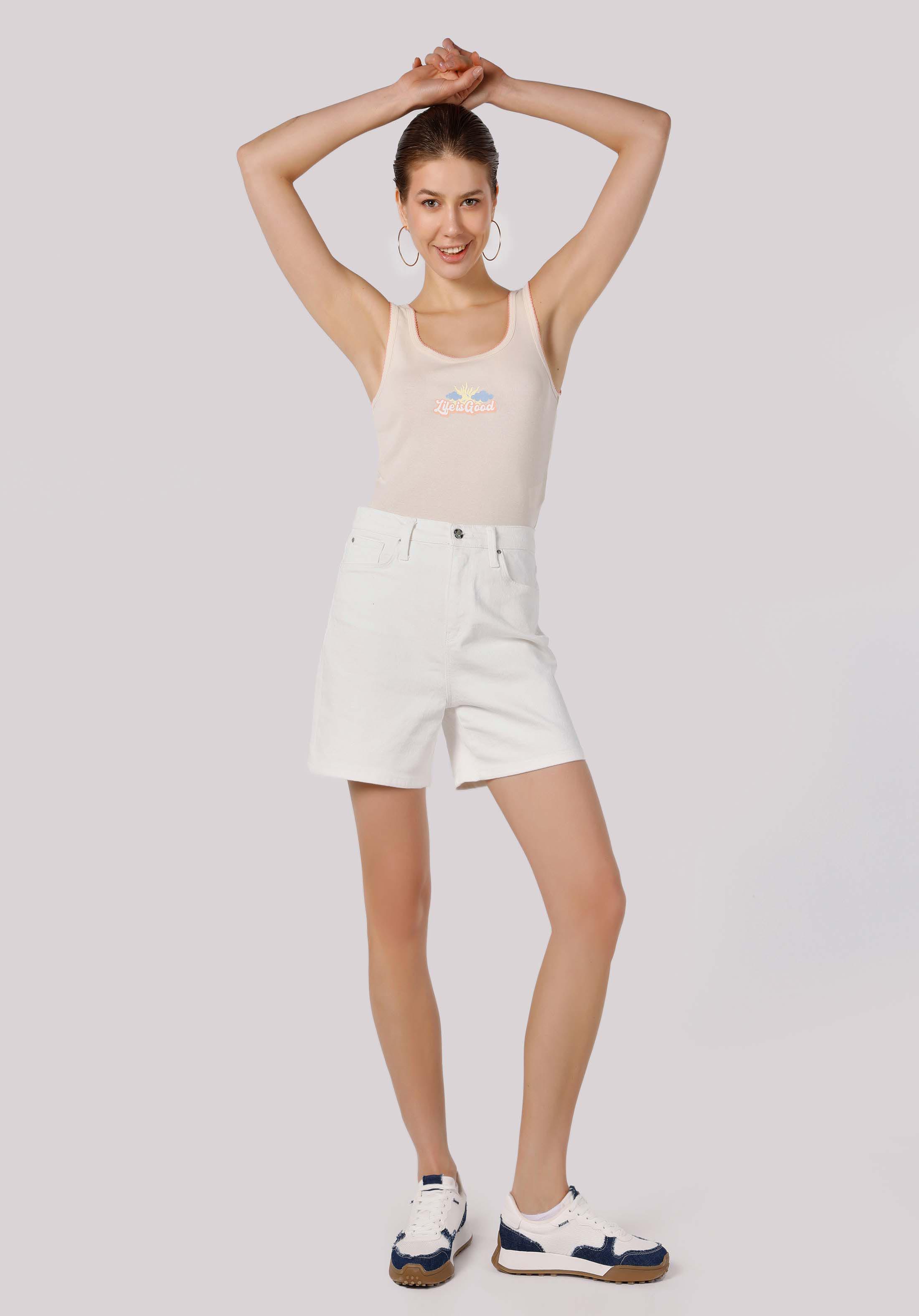 Mom Short Yüksel Bel  Kadın Antrasit Jean Şort Cl1064377
