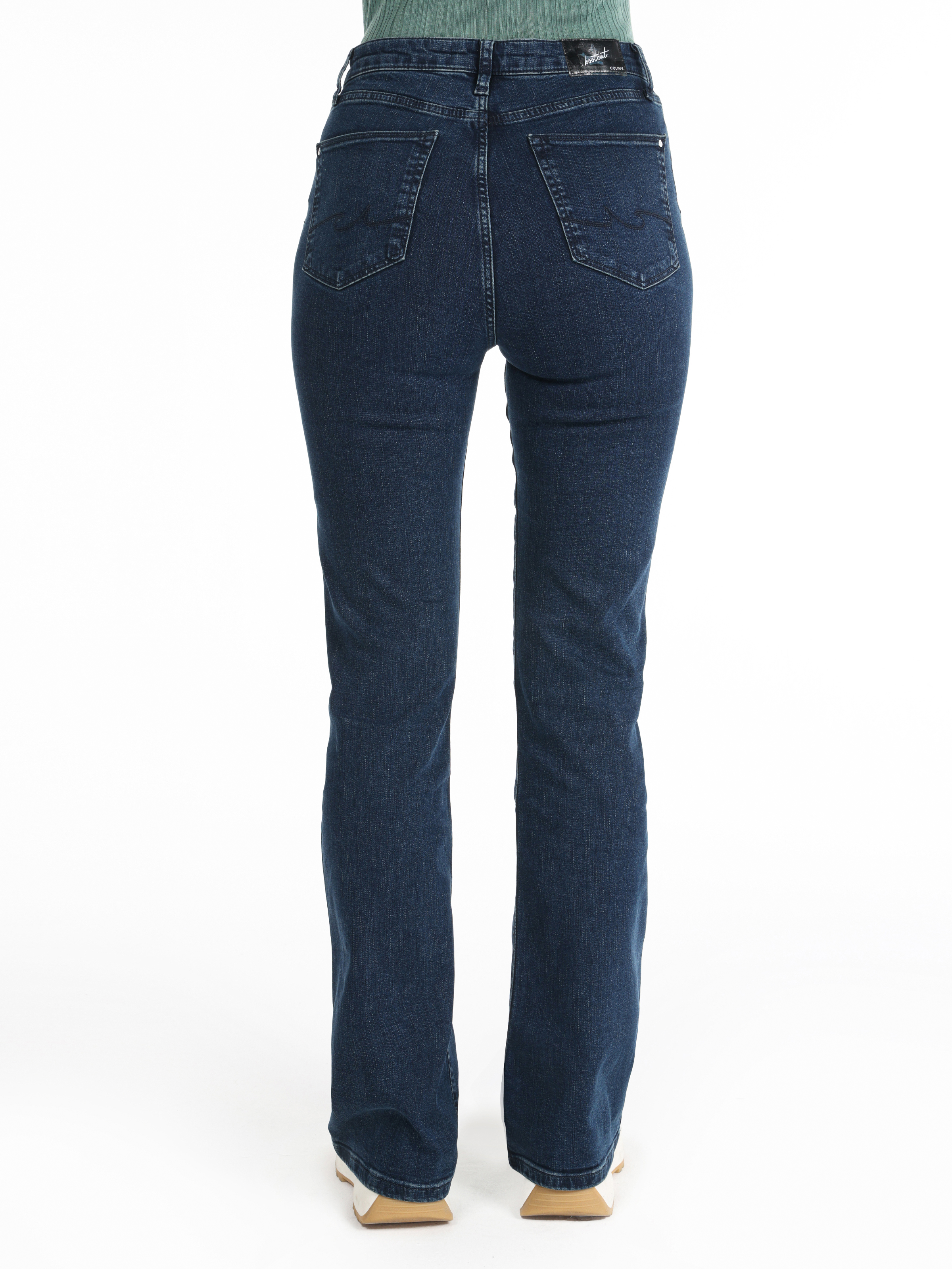 791 Monıca Regular Fit Orta Bel Bootcut Kadın Mavi Jean Pantolon Cl1065552