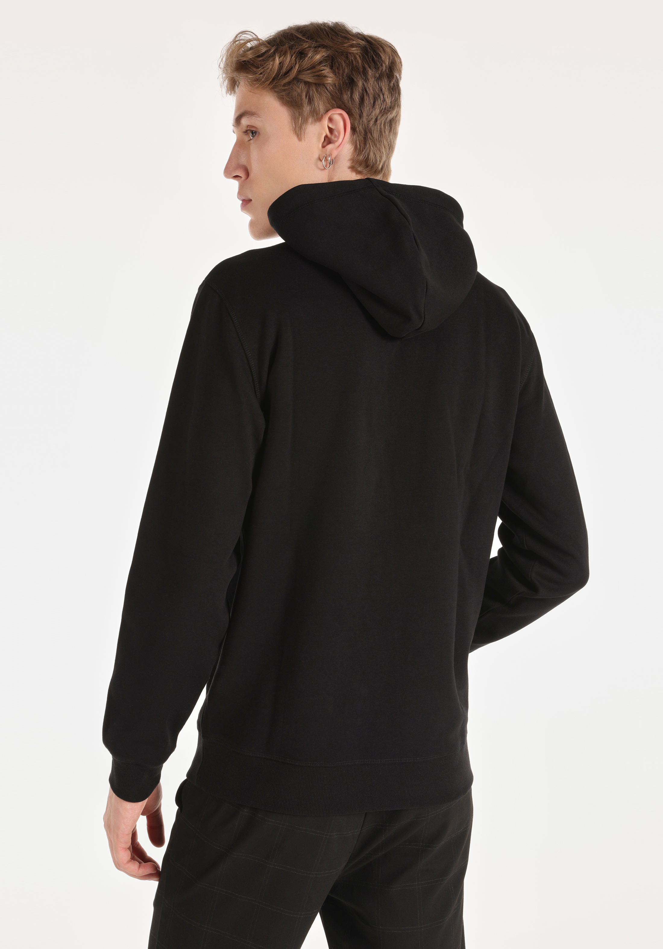 Regular Fit   Erkek Siyah Sweatshirt