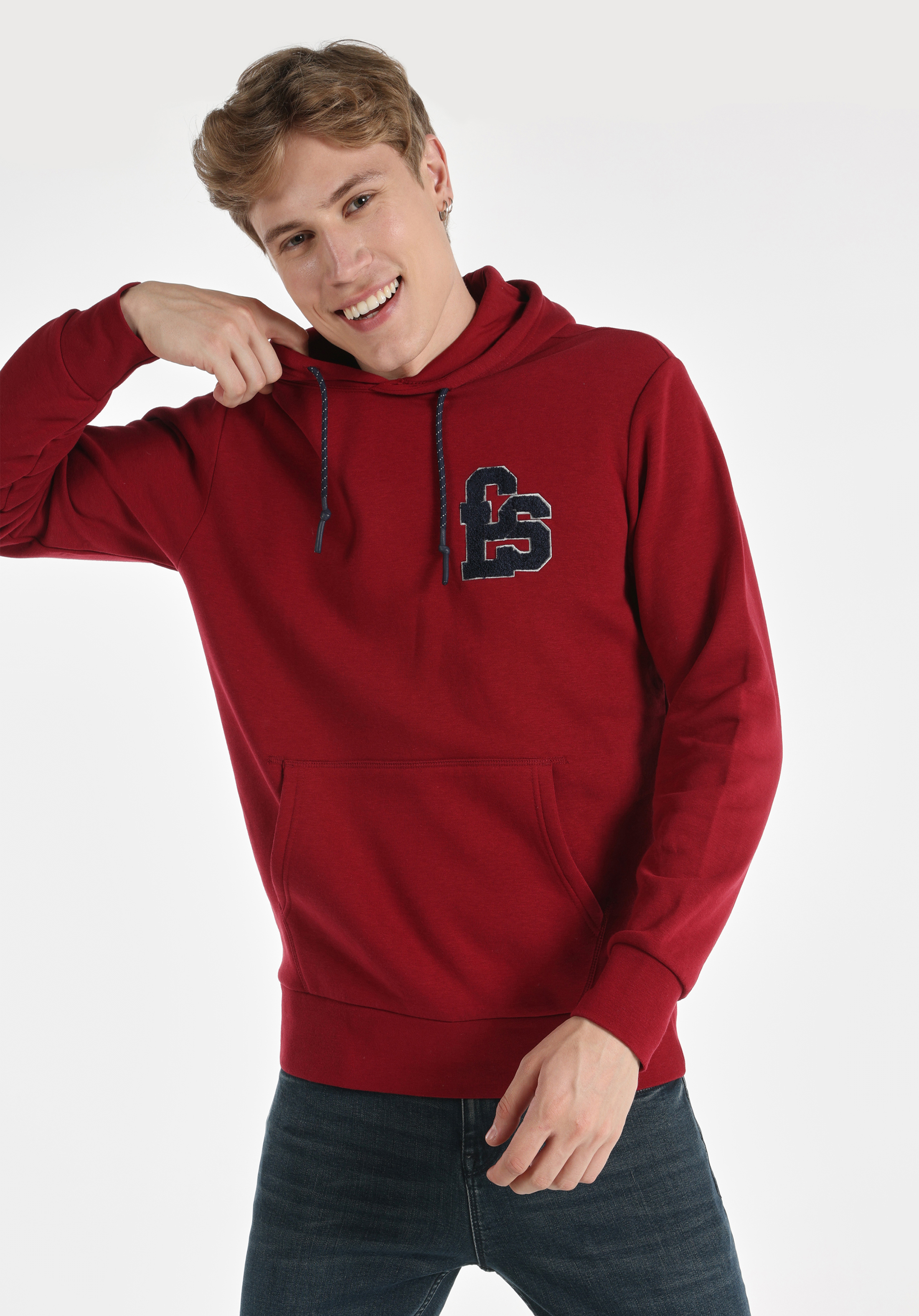 Regular Fit   Erkek Kirmizi Sweatshirt