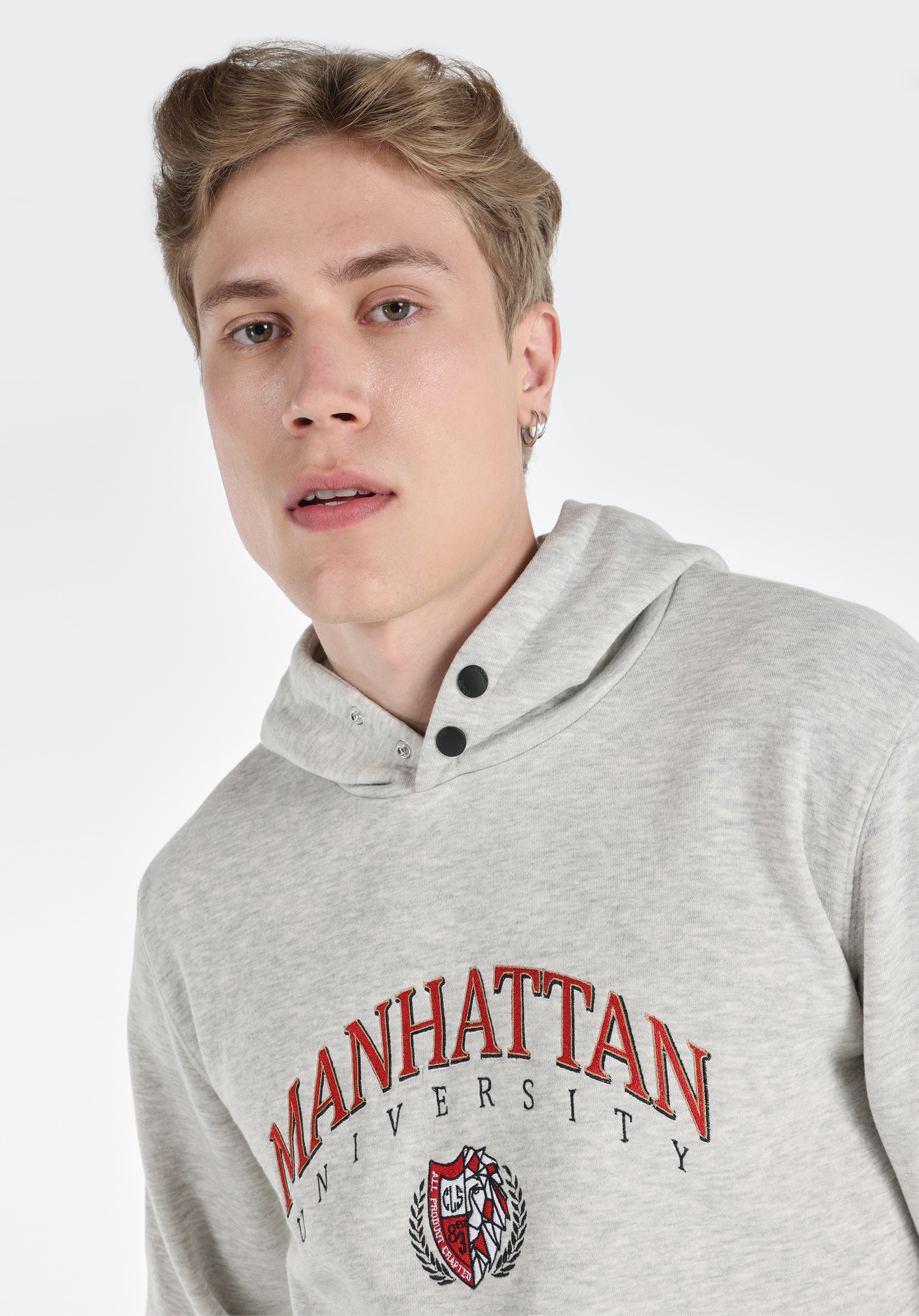 Regular Fit   Erkek Gri Sweatshirt