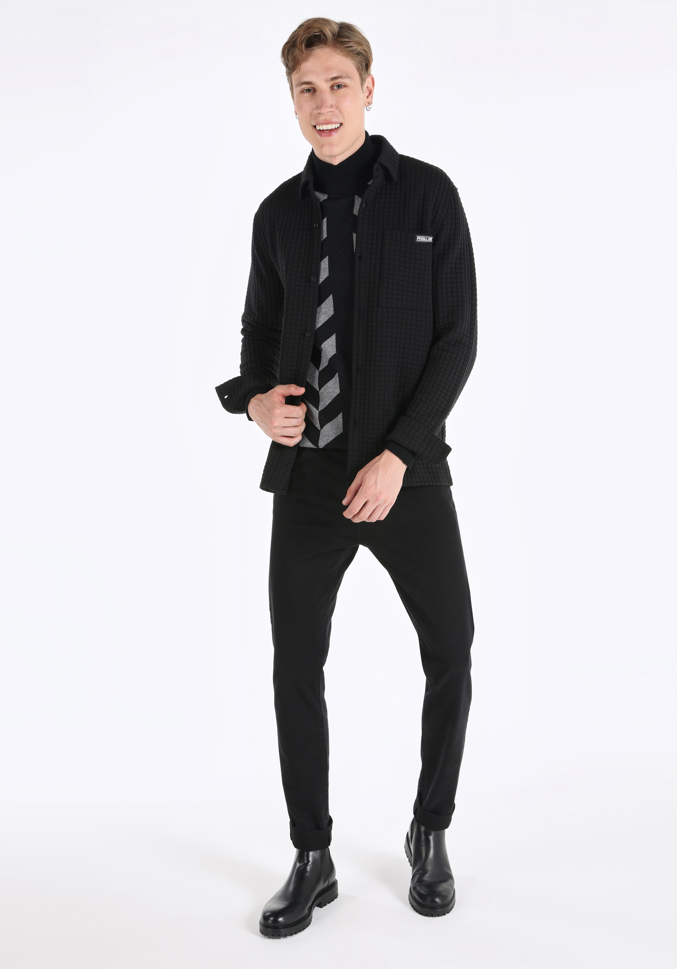 Regular Fit    Erkek Siyah Ceket