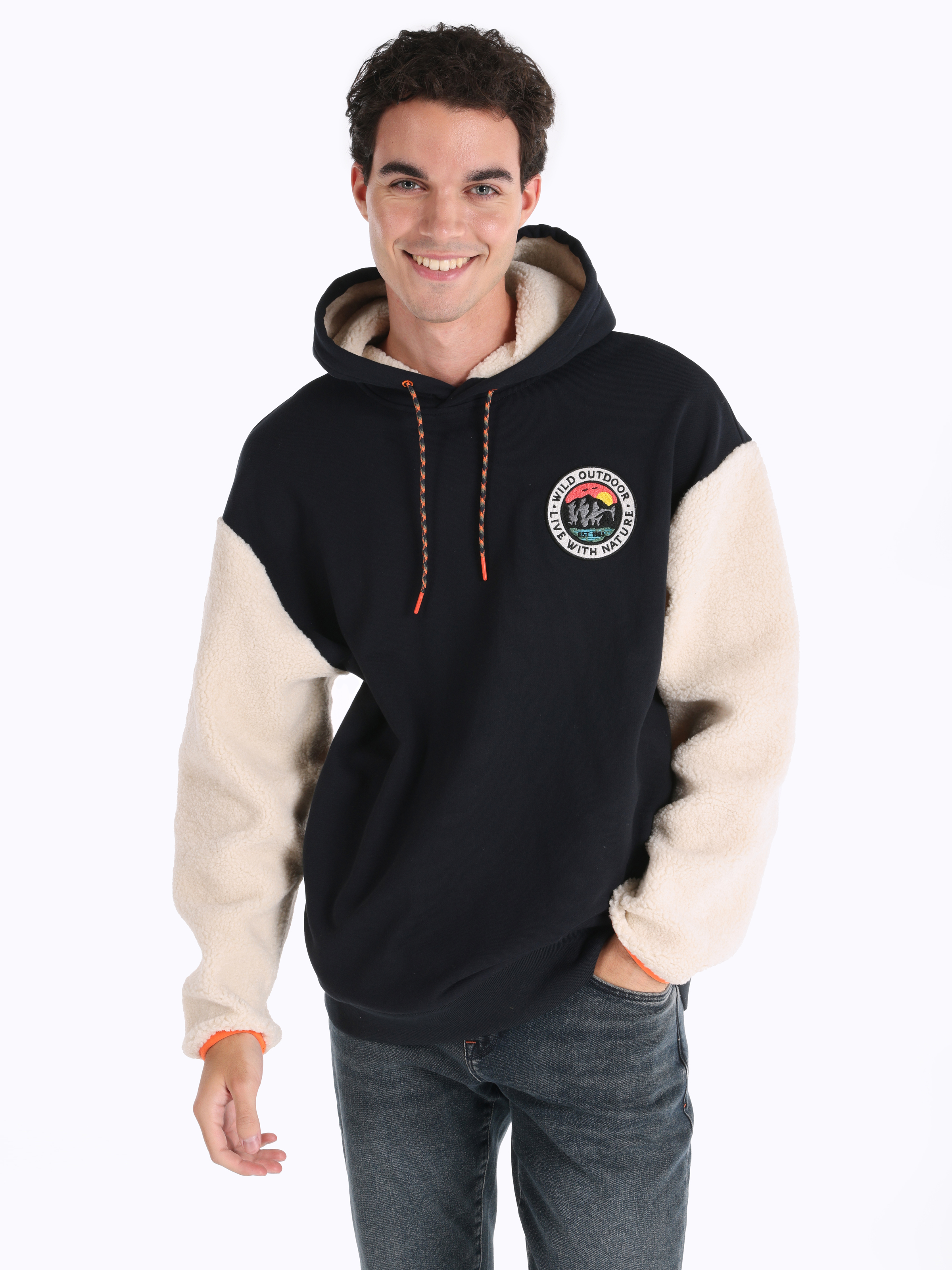 Comfort Fit   Erkek Lacivert Sweatshirt