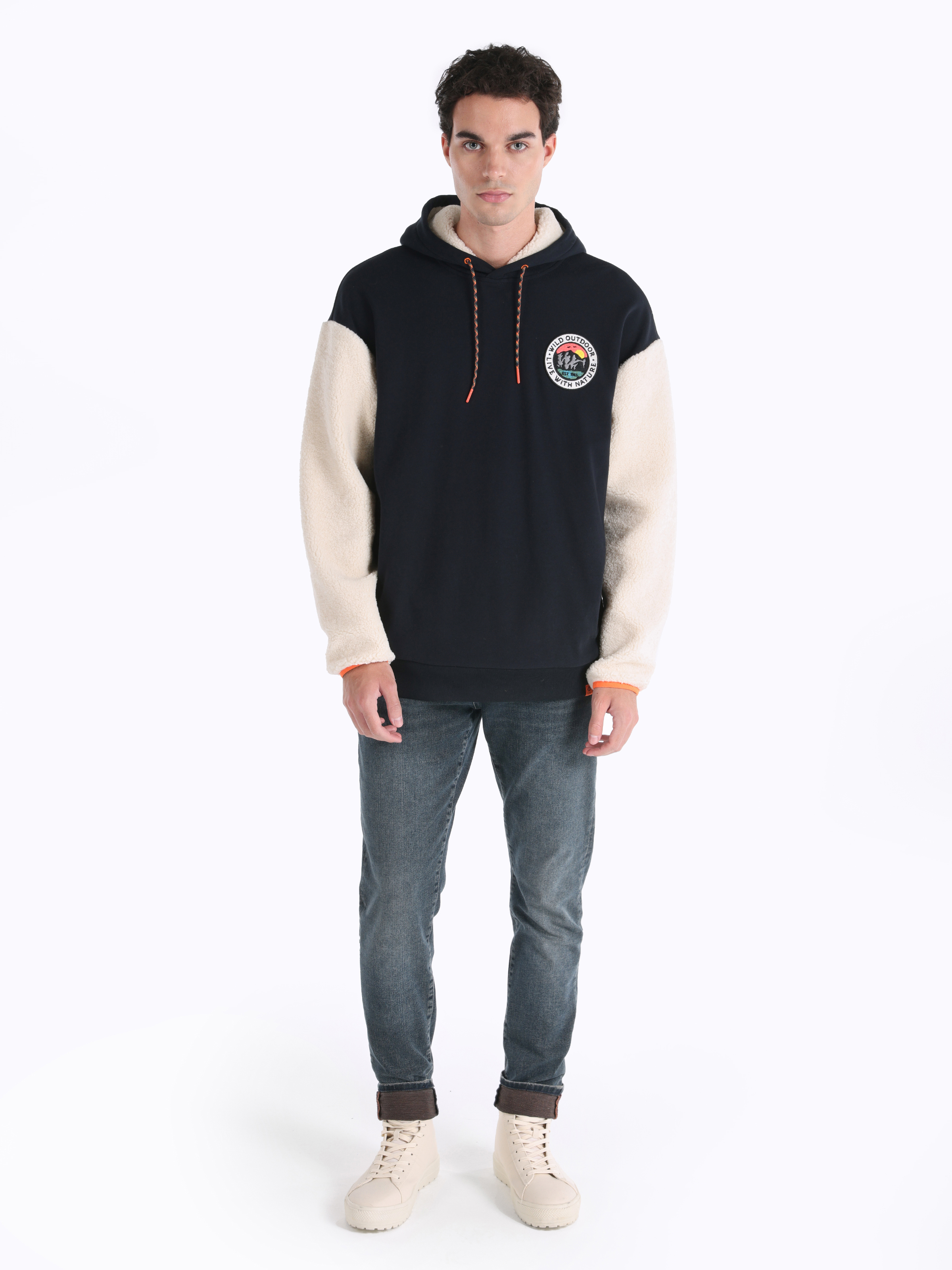 Comfort Fit   Erkek Lacivert Sweatshirt