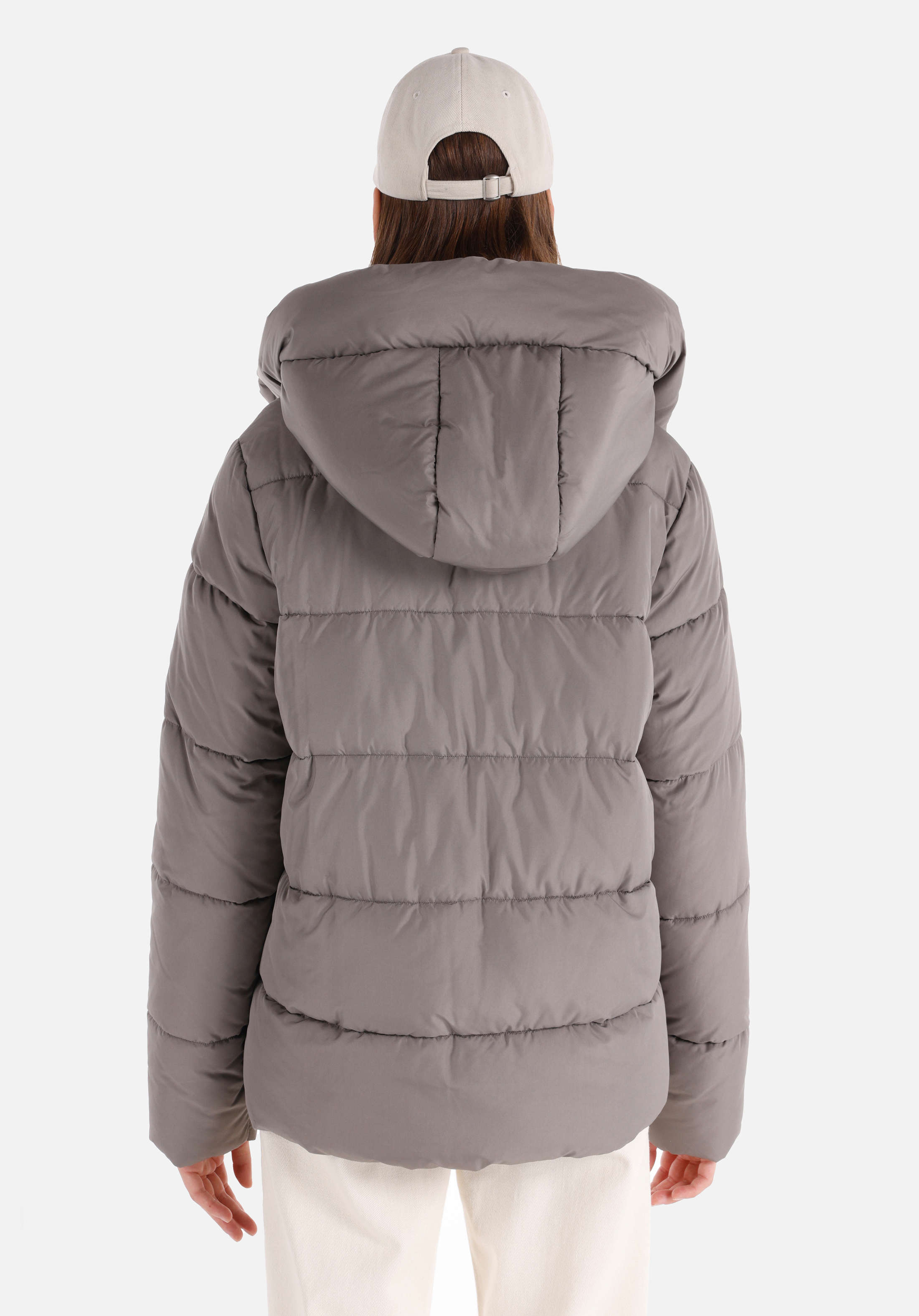 Regular Fit Kapüşonlu Fermuarlı Astarlı  Kadın  Mont