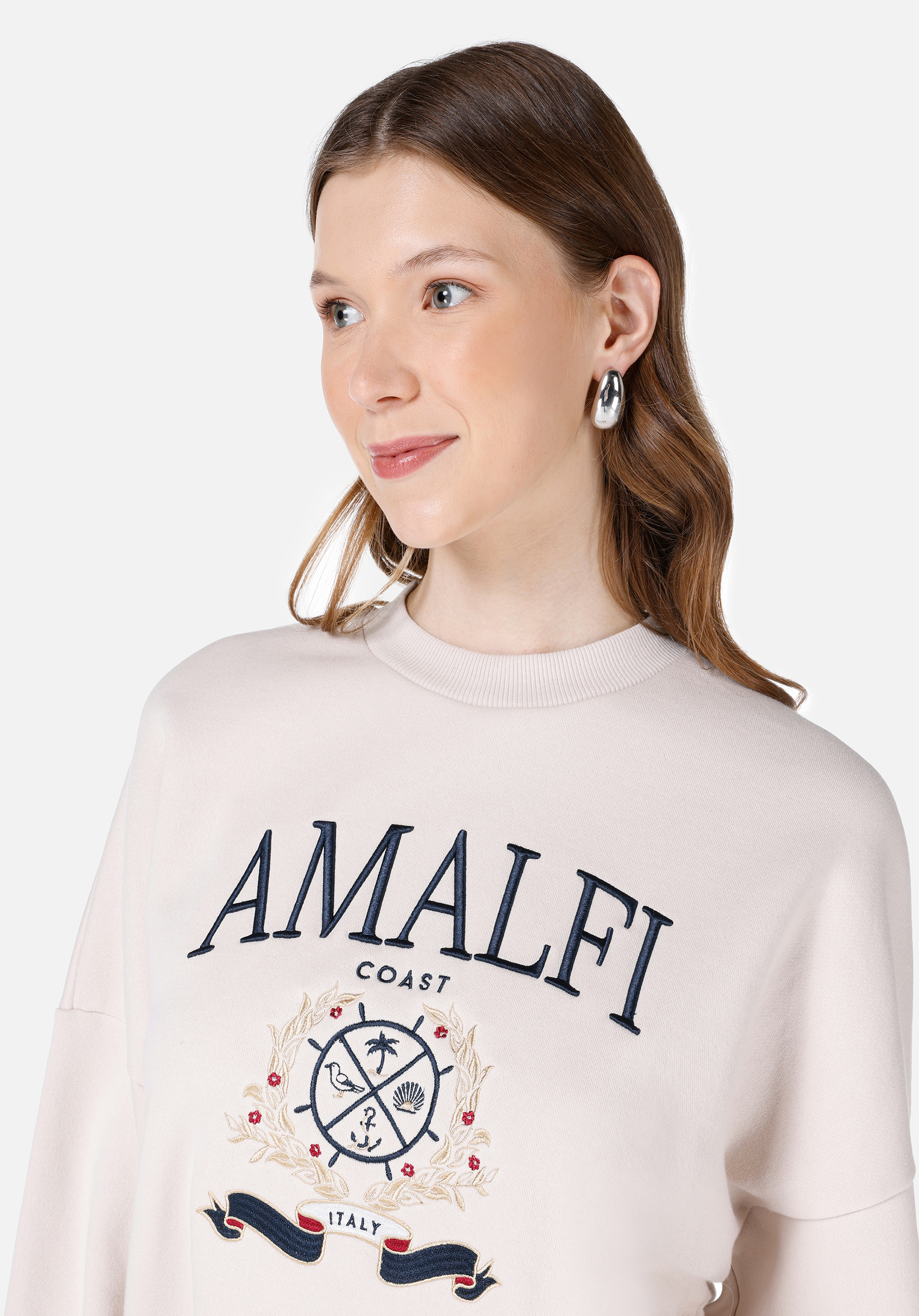 Regular Fit   Kadın Beyaz Sweatshirt Cl1067272