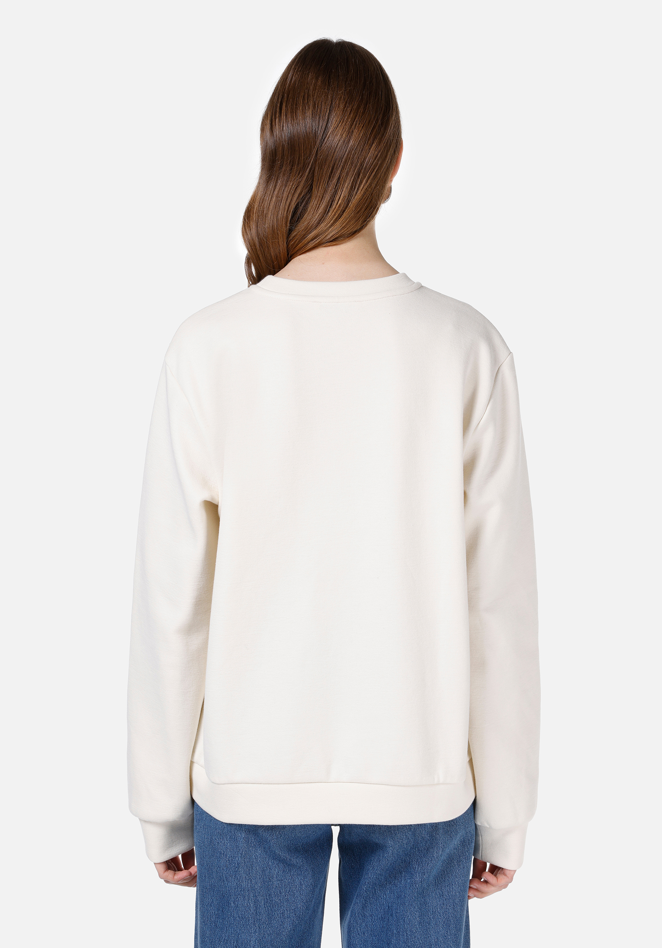 Regular Fit   Kadın Beyaz Sweatshirt