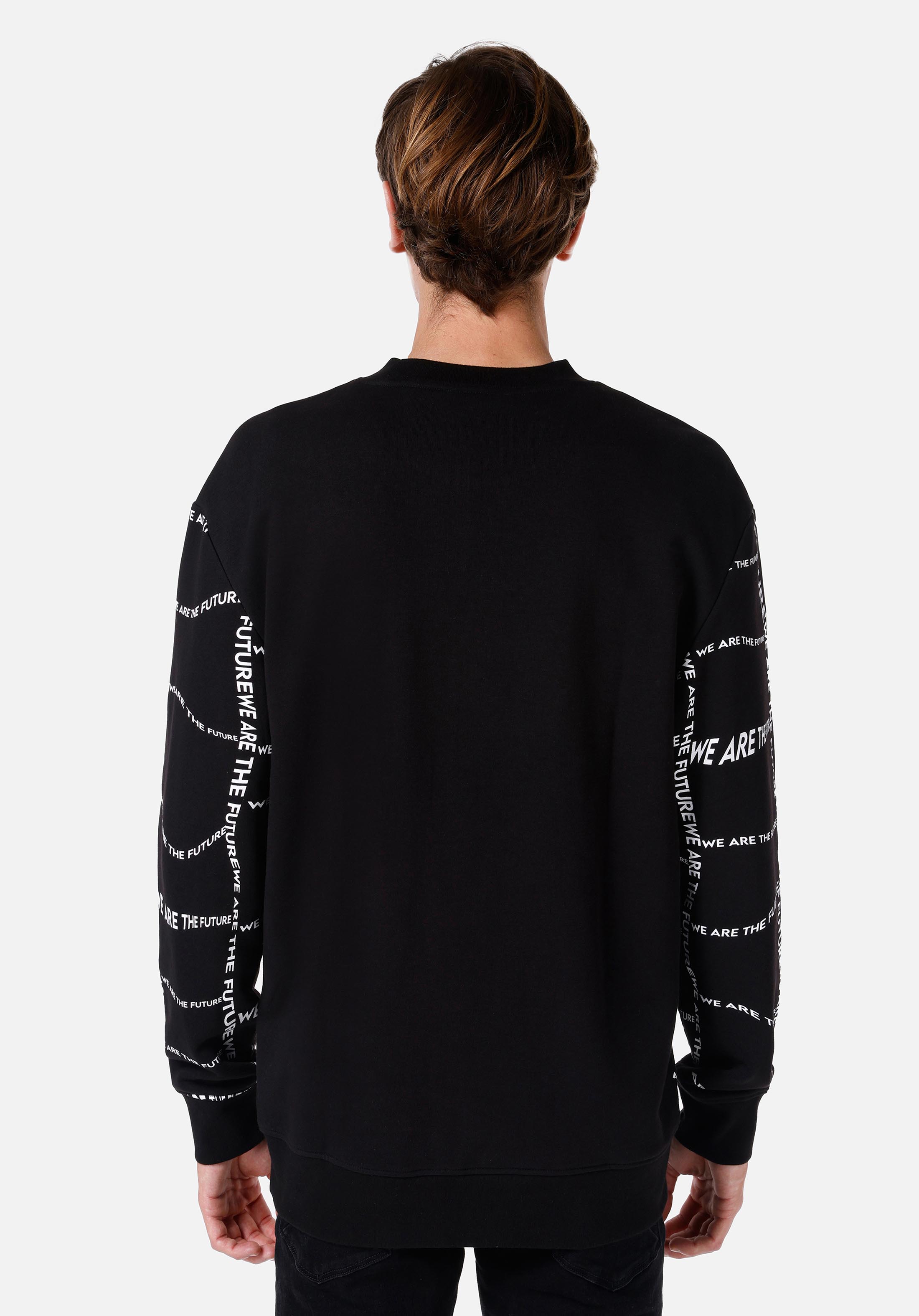 Comfort Fit   Erkek Siyah Sweatshirt