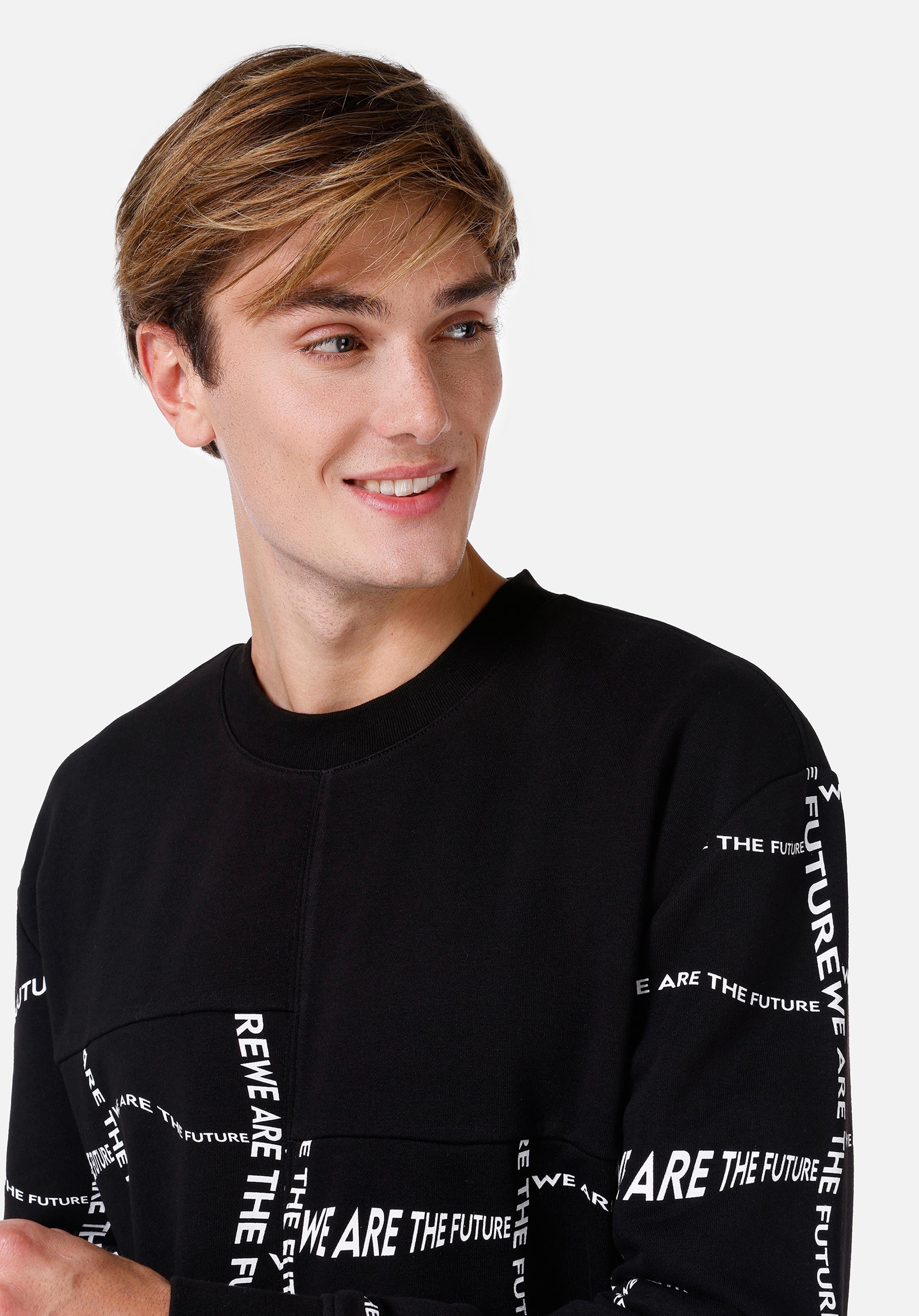 Comfort Fit   Erkek Siyah Sweatshirt