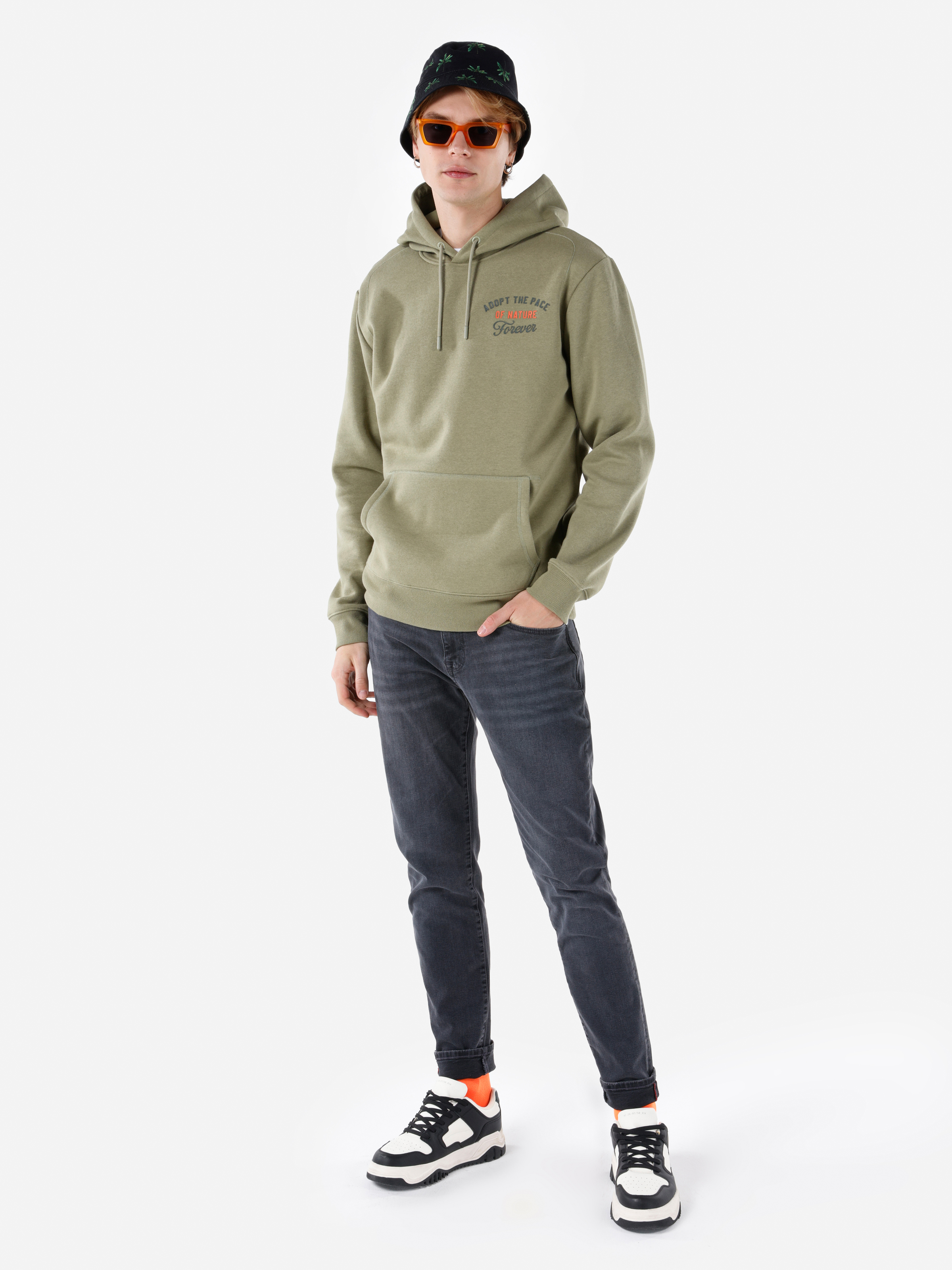 Regular Fit   Erkek Yeşil Sweatshirt Cl1066845