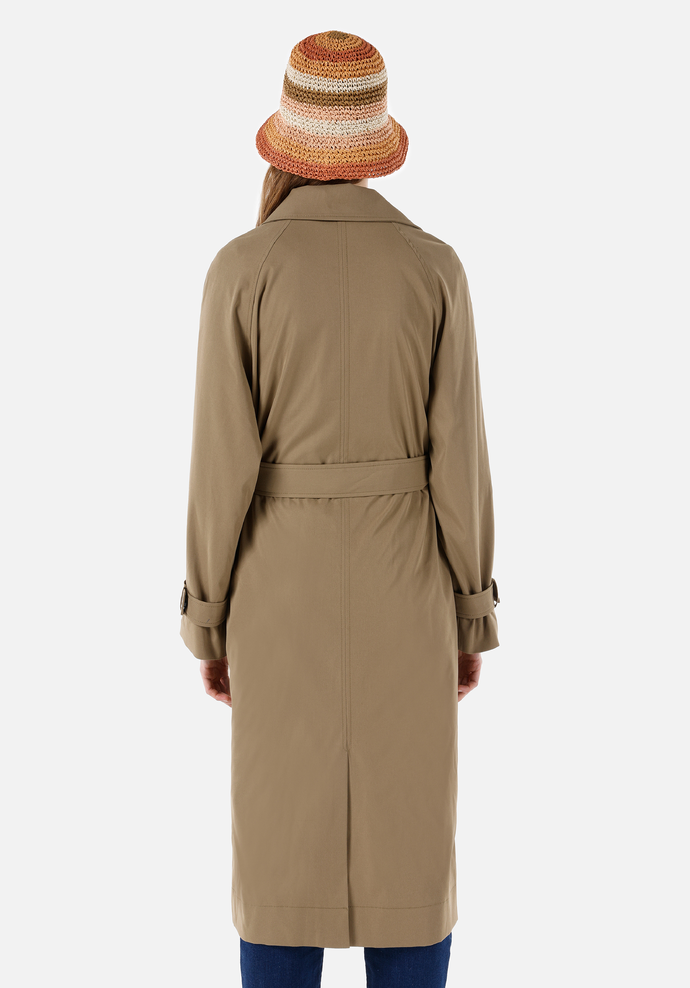 Regular Fit Klasik Bedenli Düğmeli Astarsız  Kadın Yeşil Mont