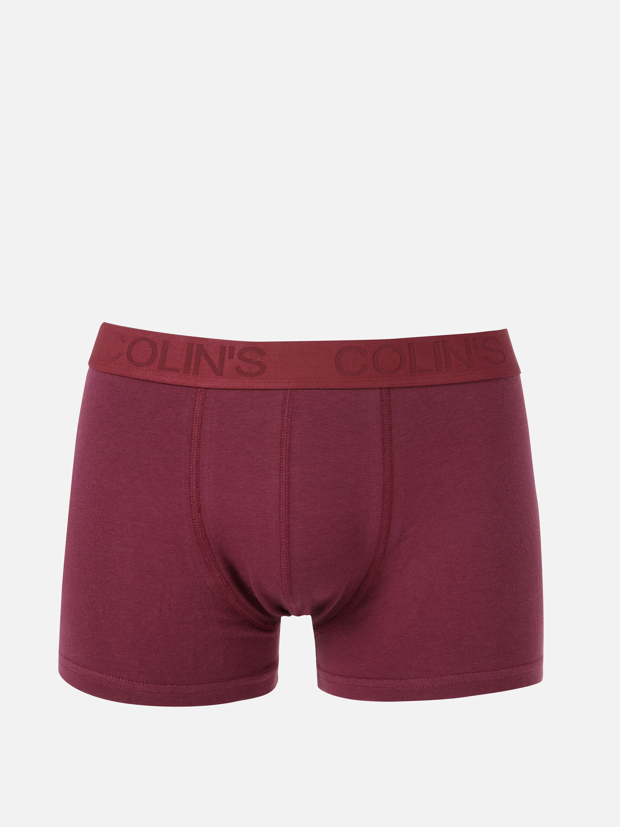 Modern Fit Baskılı Erkek Bordo Boxer