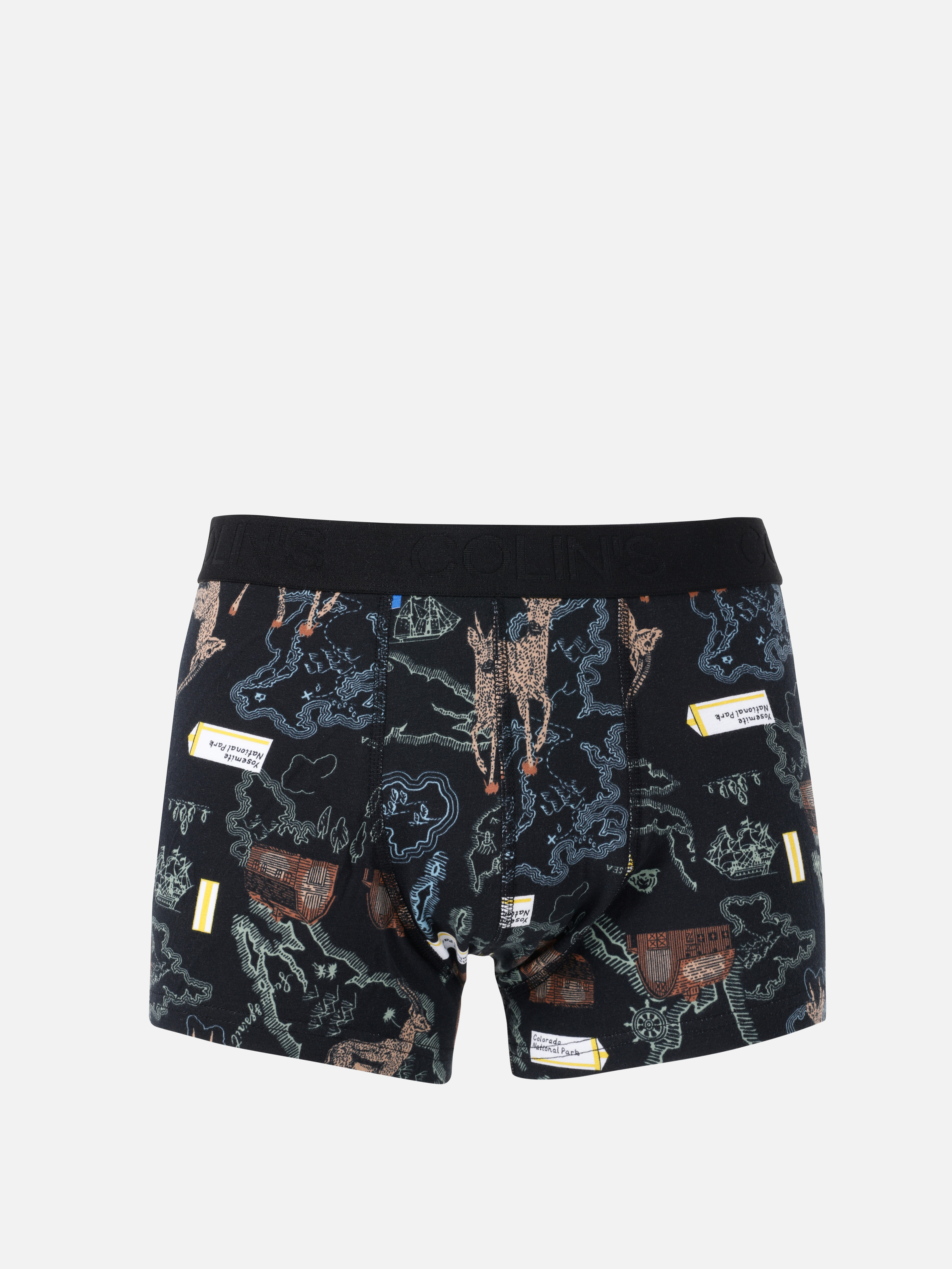 Colin Boxer COLIN'S Modern Fit Baskılı Erkek Siyah Boxer | Colin's