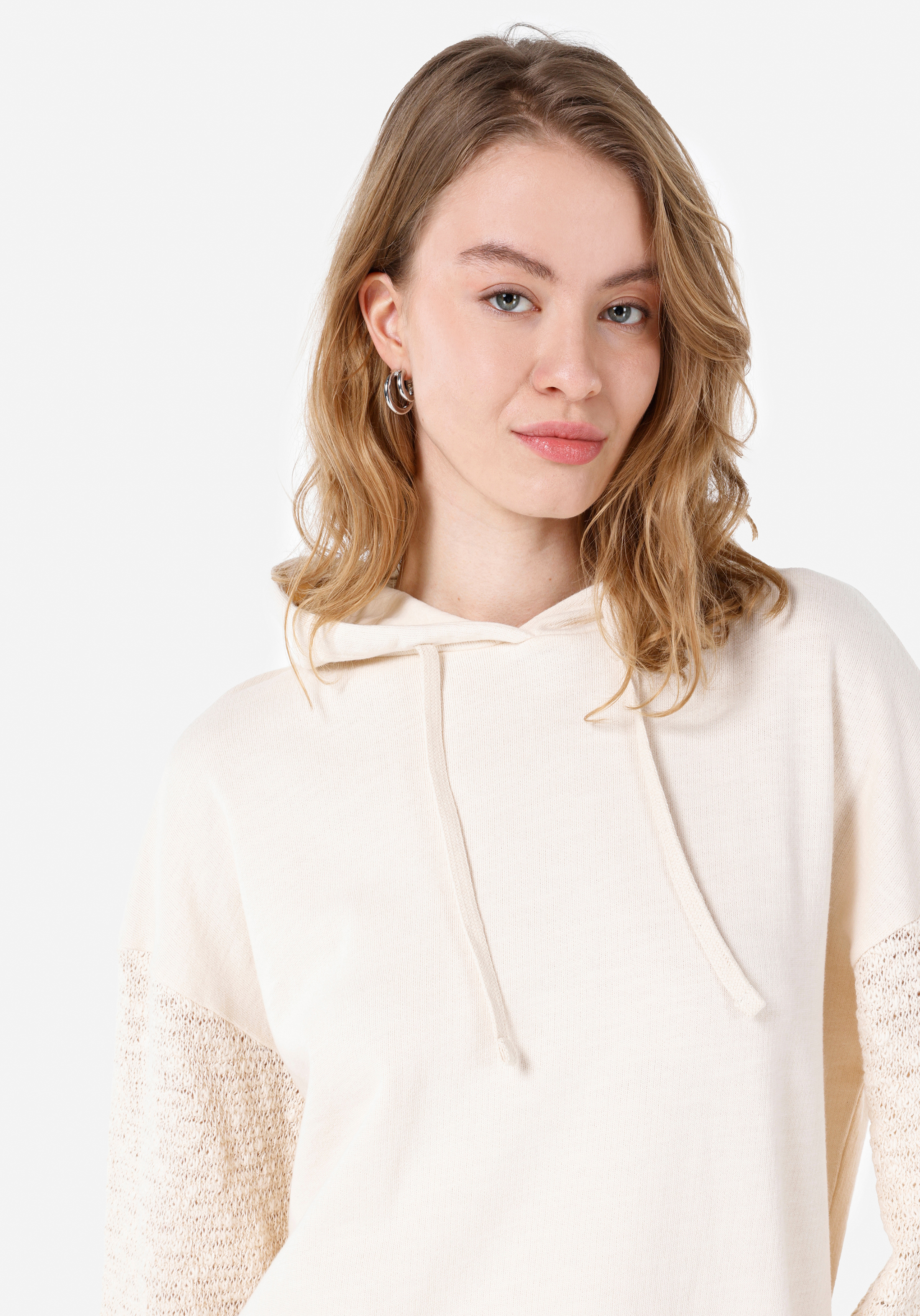 Ekru Kadın Sweatshirt