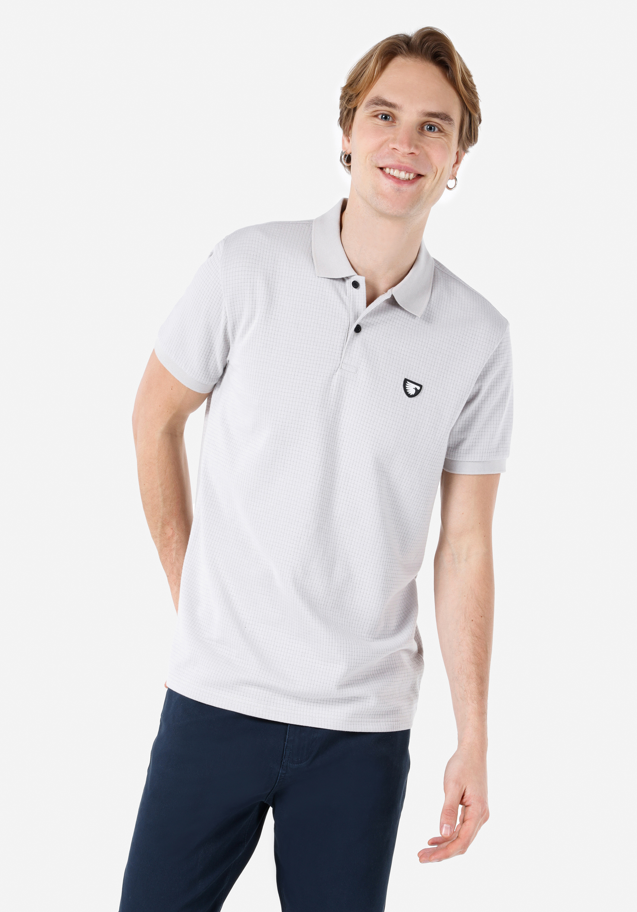 Regular Fit Polo Yaka Düz Erkek Taş Kısa Kol Tişört