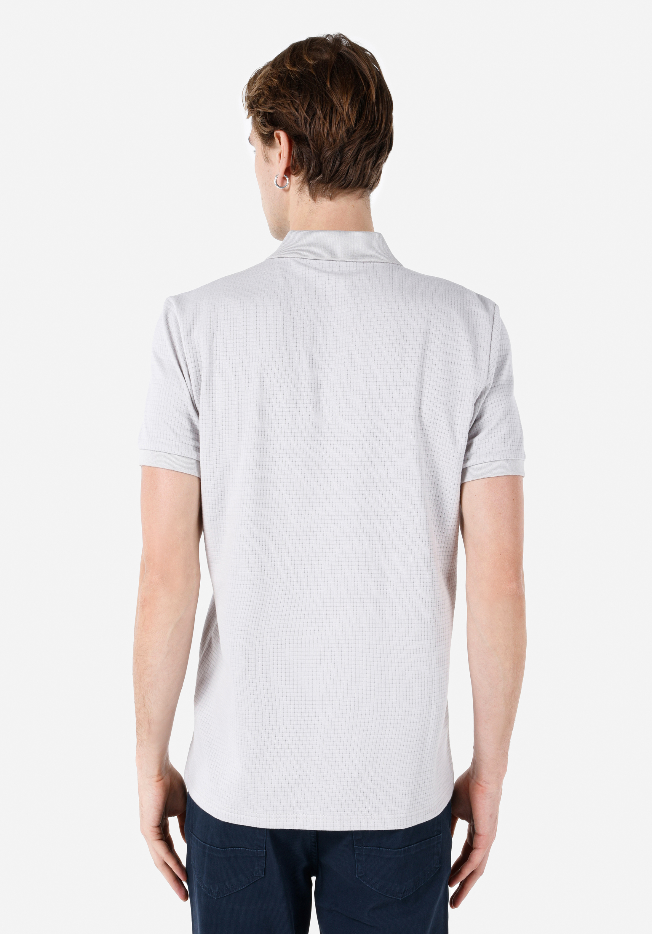 Regular Fit Polo Yaka Düz Erkek Taş Kısa Kol Tişört
