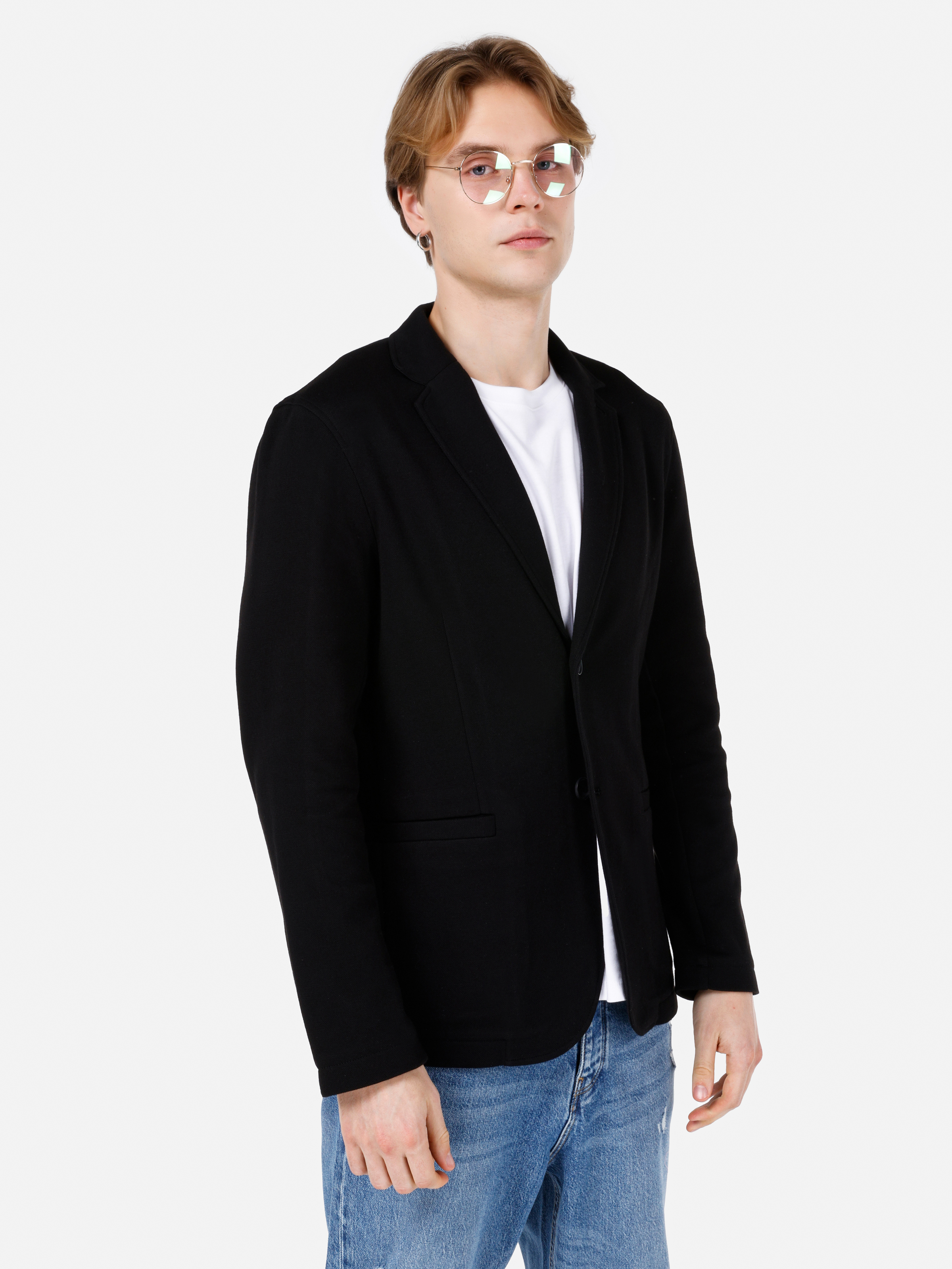 Slim Fit    Erkek Siyah Ceket