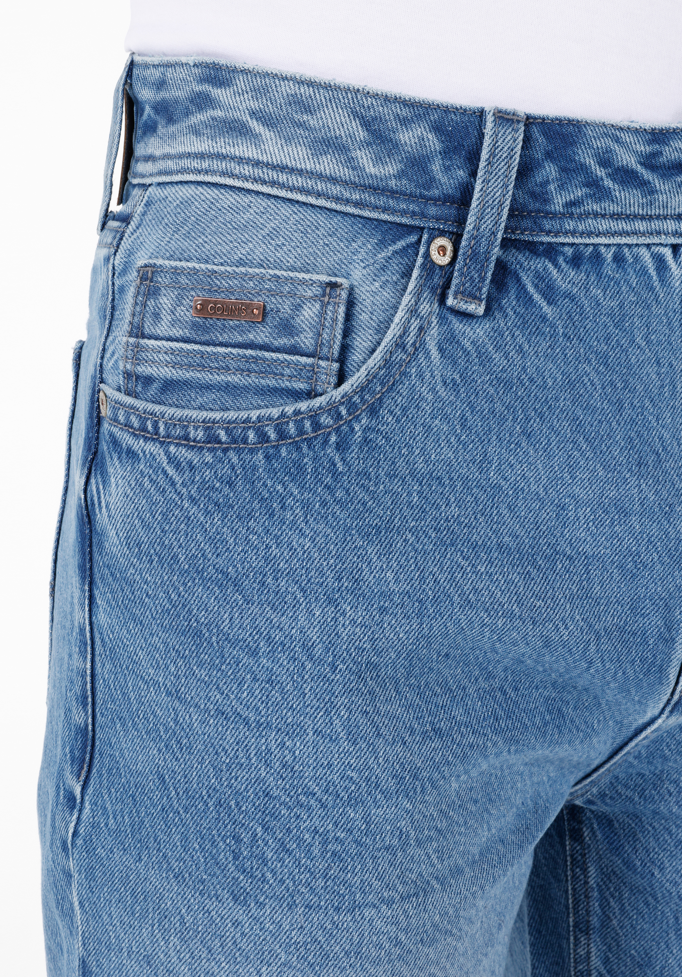 Regular Fit Orta Bel  Erkek Mavi Jean Şort Cl1069533