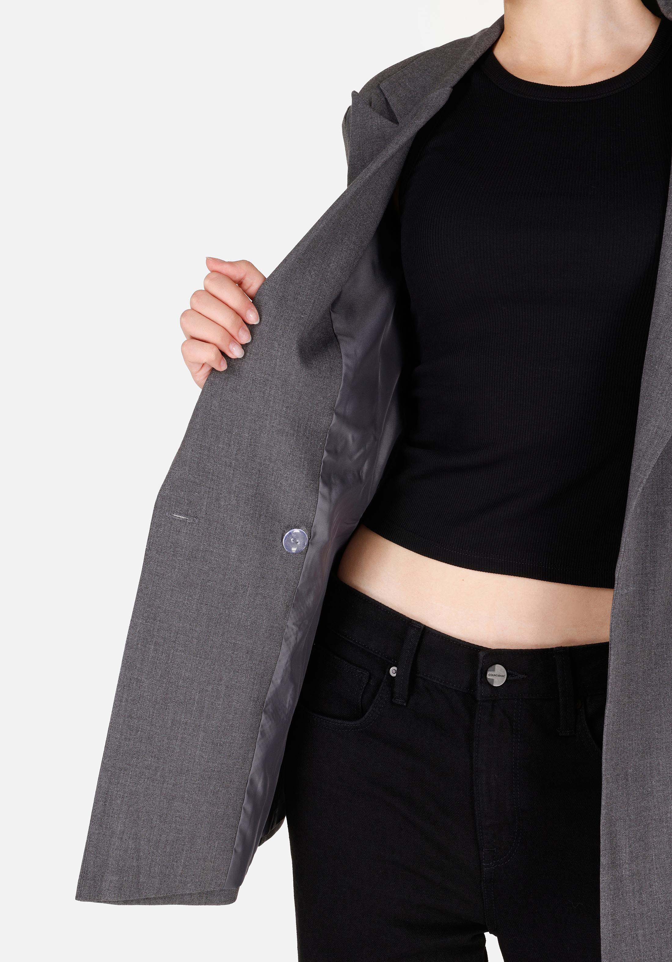 Regular Fit    Kadın Gri Ceket