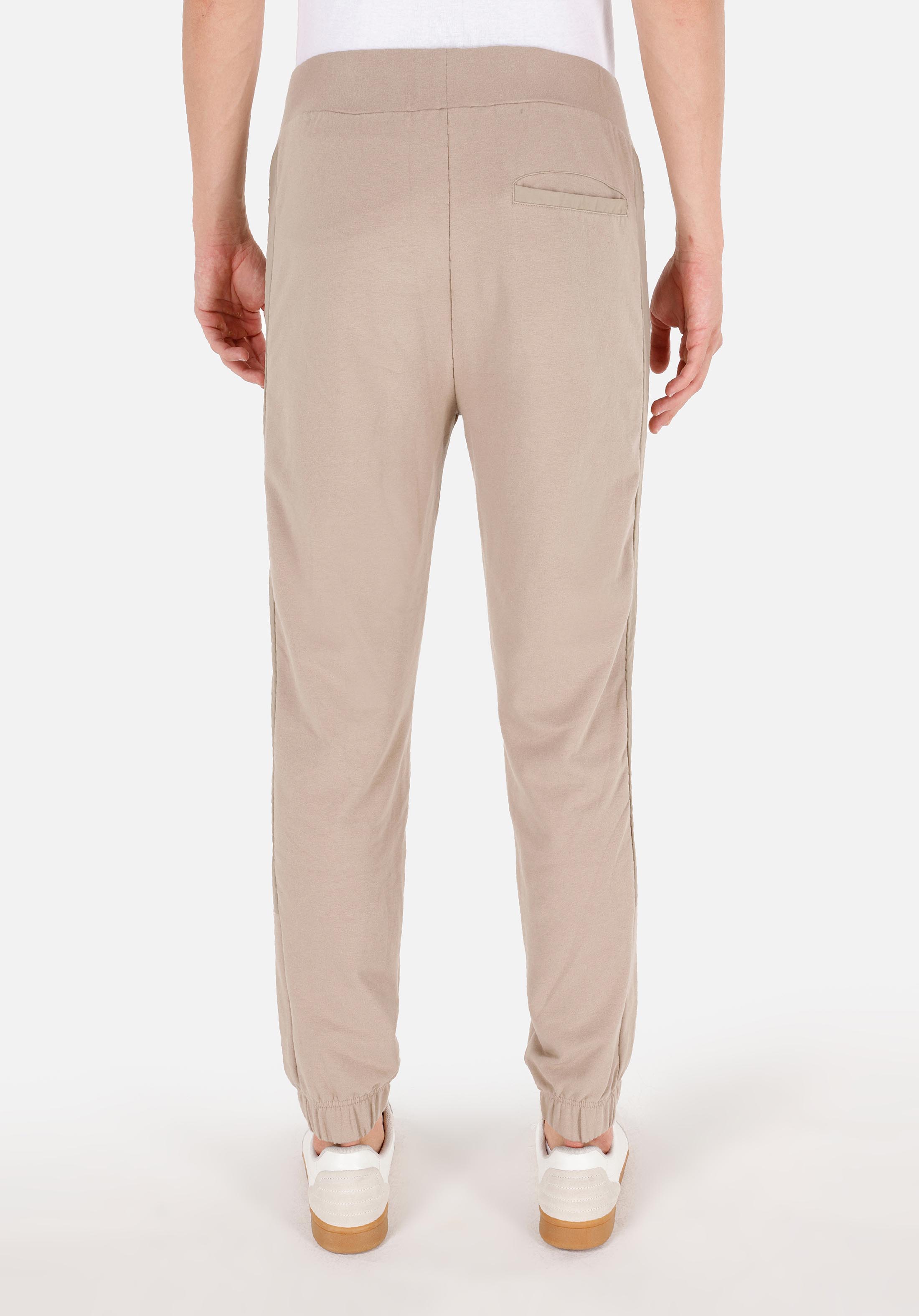 Slim Fit Orta Bel  Erkek Bej Eşofman Altı