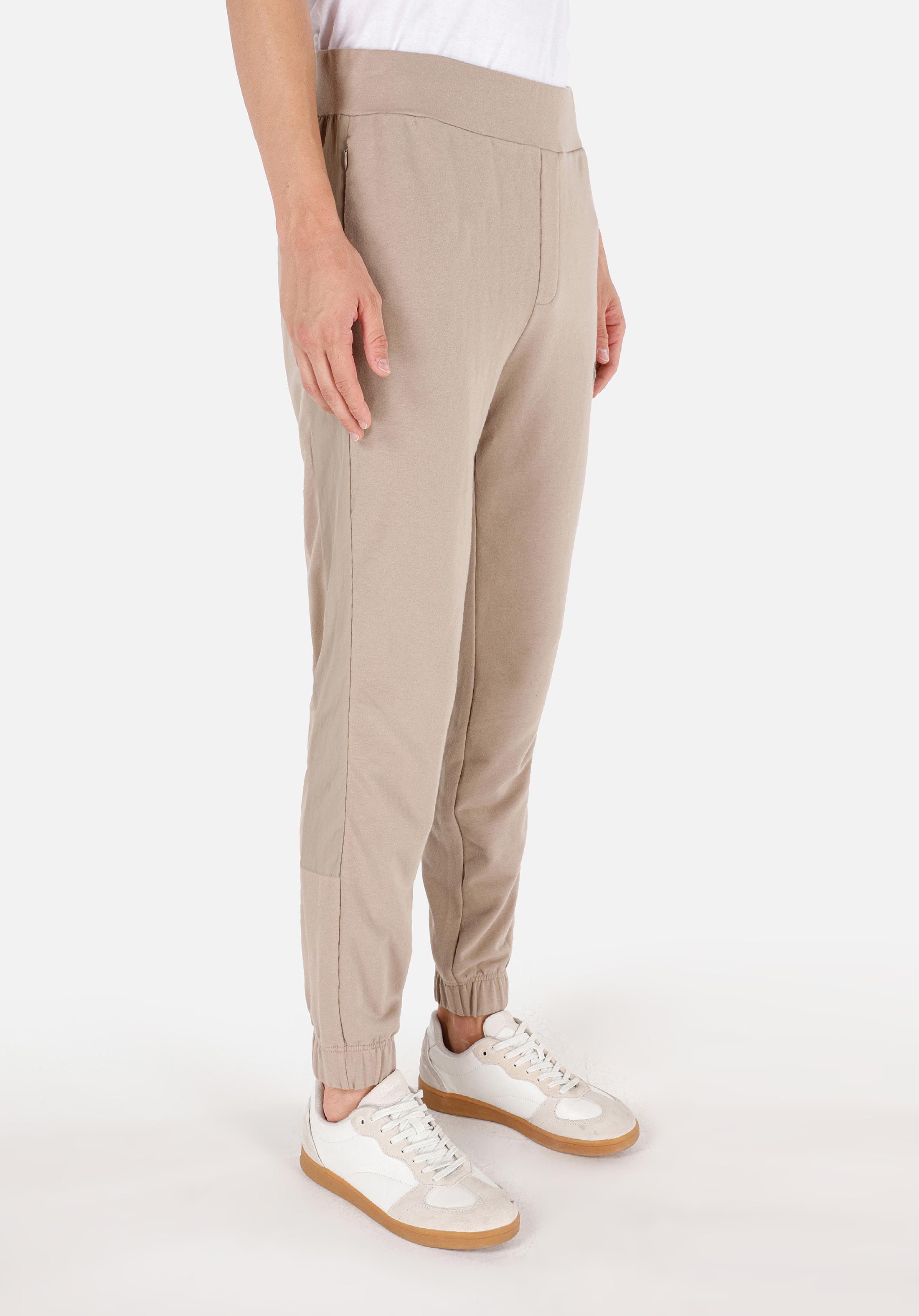 Slim Fit Orta Bel  Erkek Bej Eşofman Altı