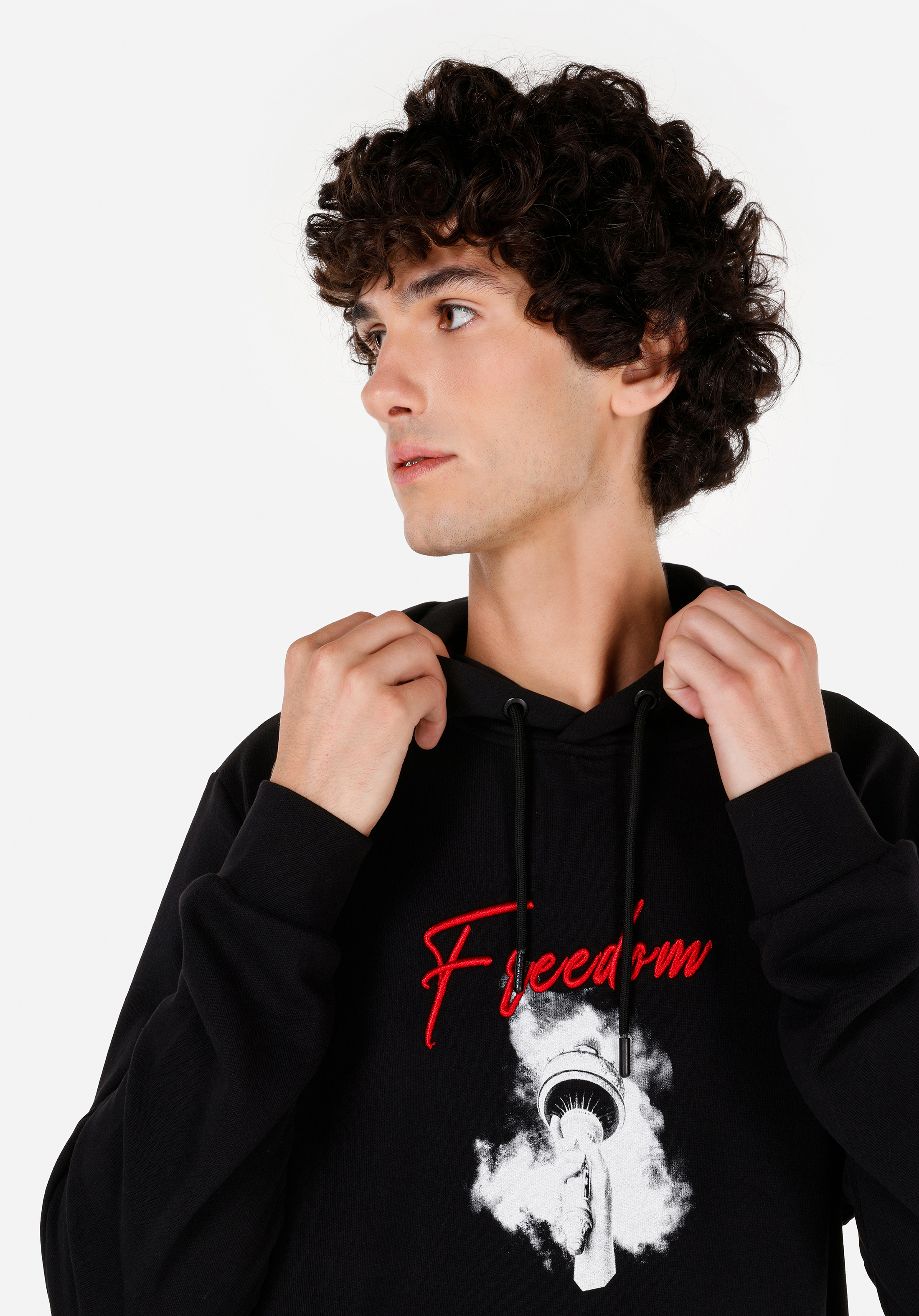 Regular Fit   Erkek Siyah Sweatshirt