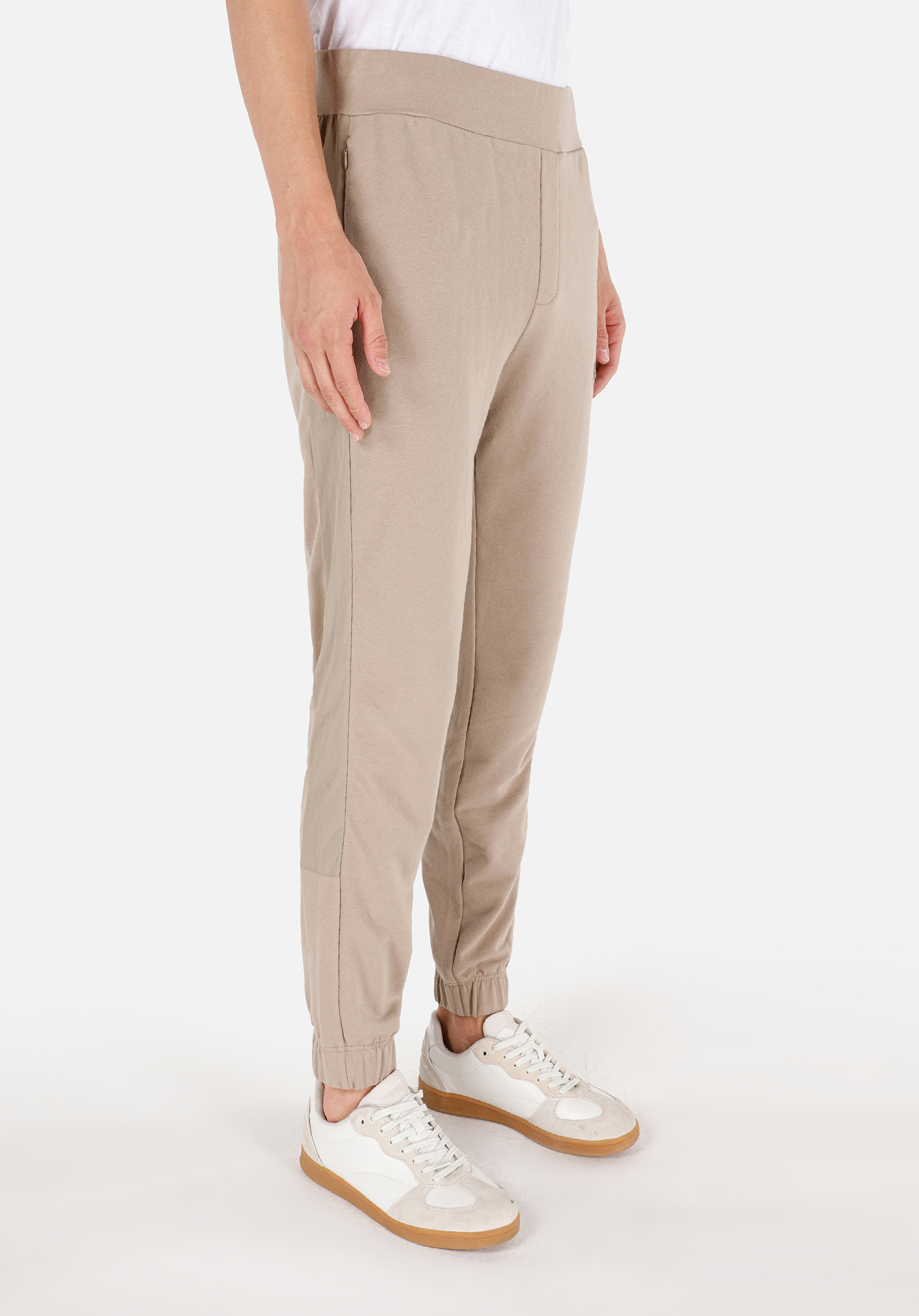 Slim Fit Orta Bel  Erkek Bej Eşofman Altı
