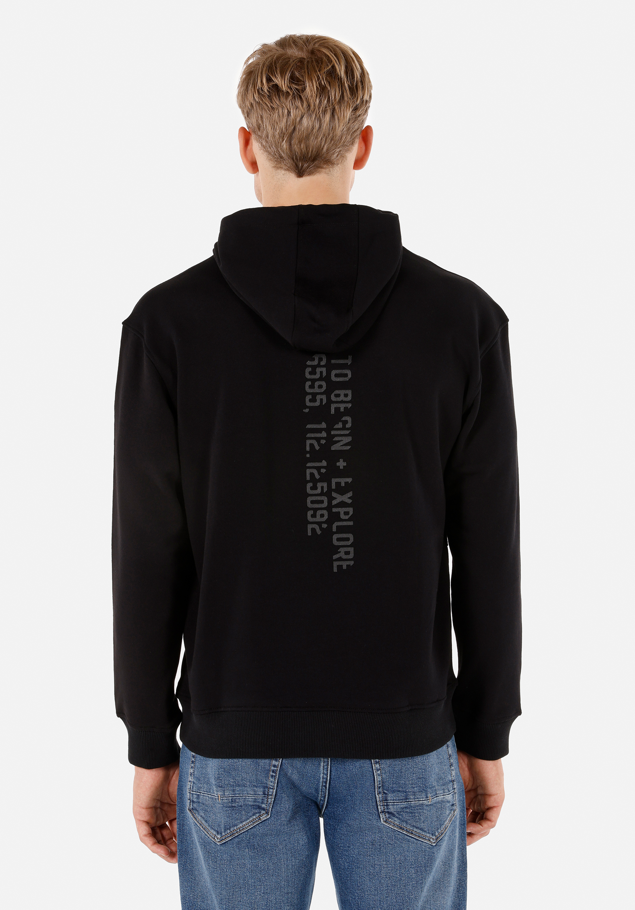 Comfort Fit   Erkek Siyah Sweatshirt