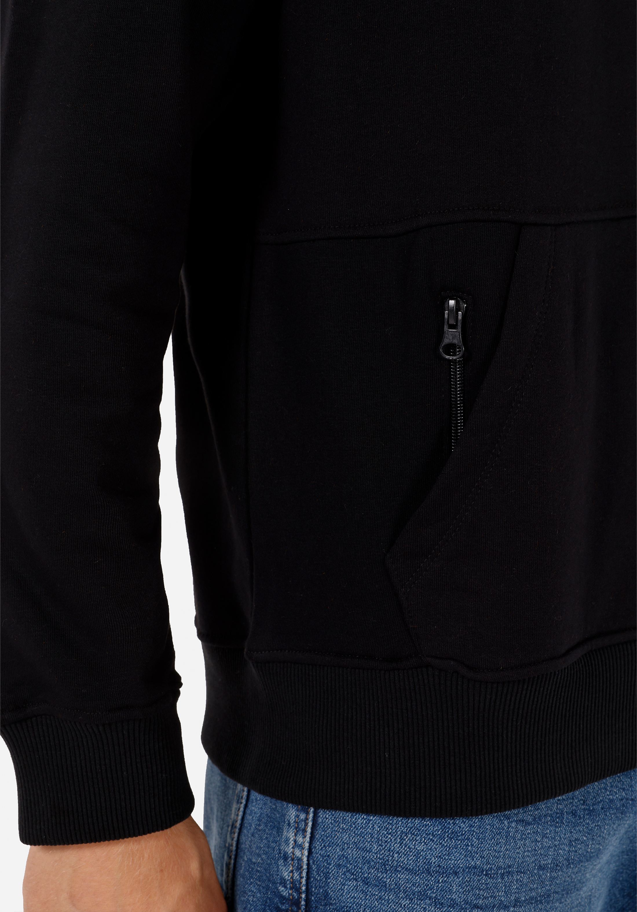 Comfort Fit   Erkek Siyah Sweatshirt