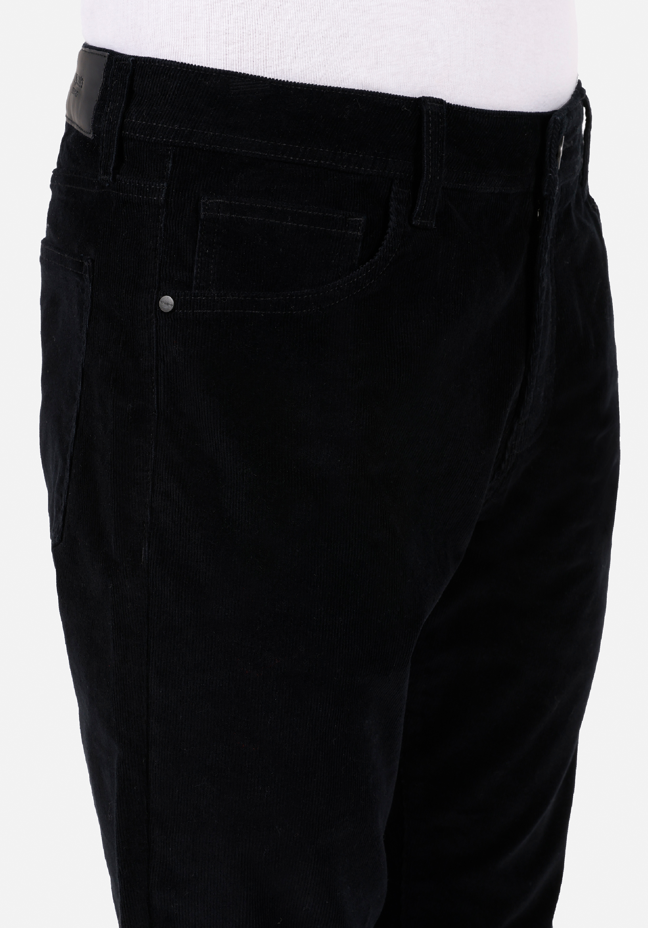 Regular Fit Orta Bel Düz Paça Erkek Siyah  Pantolon