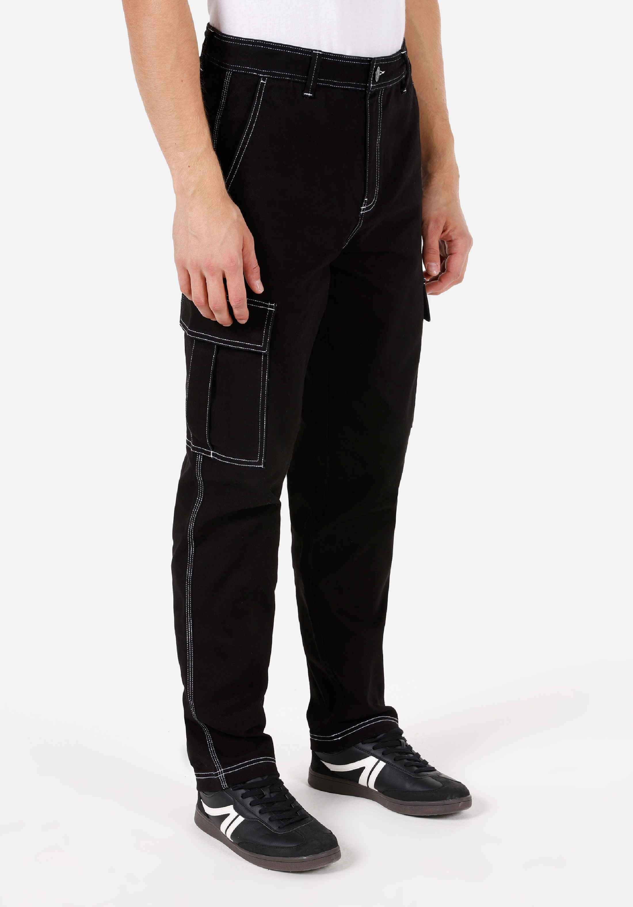 Regular Fit Orta Bel Uzun Paça Erkek Siyah  Pantolon